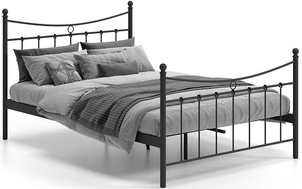 Lit Liza 140x200 avec sommier à lattes - noir - Image 7