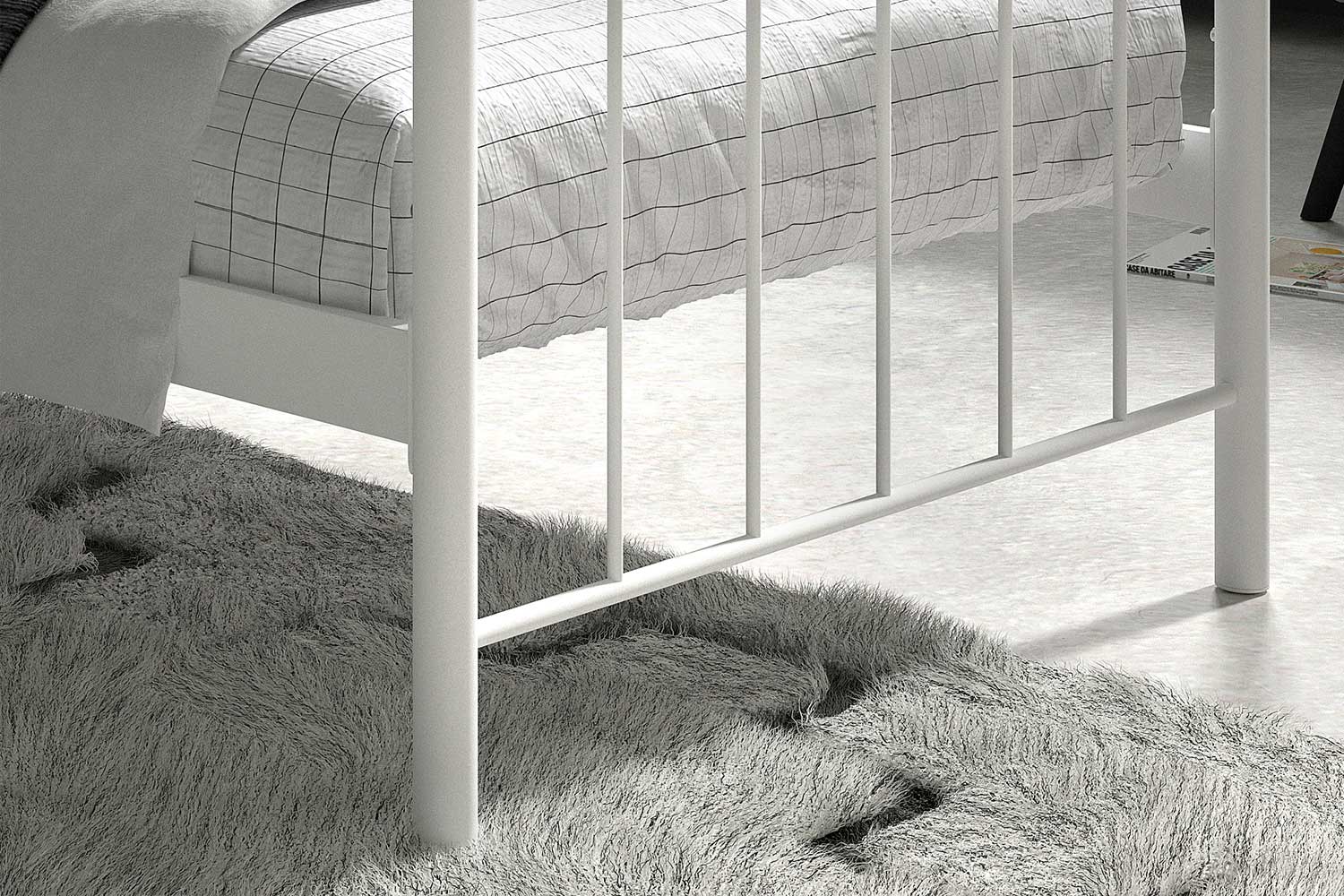 Lit Liza 90x200 avec sommier à lattes - blanc - Image 2