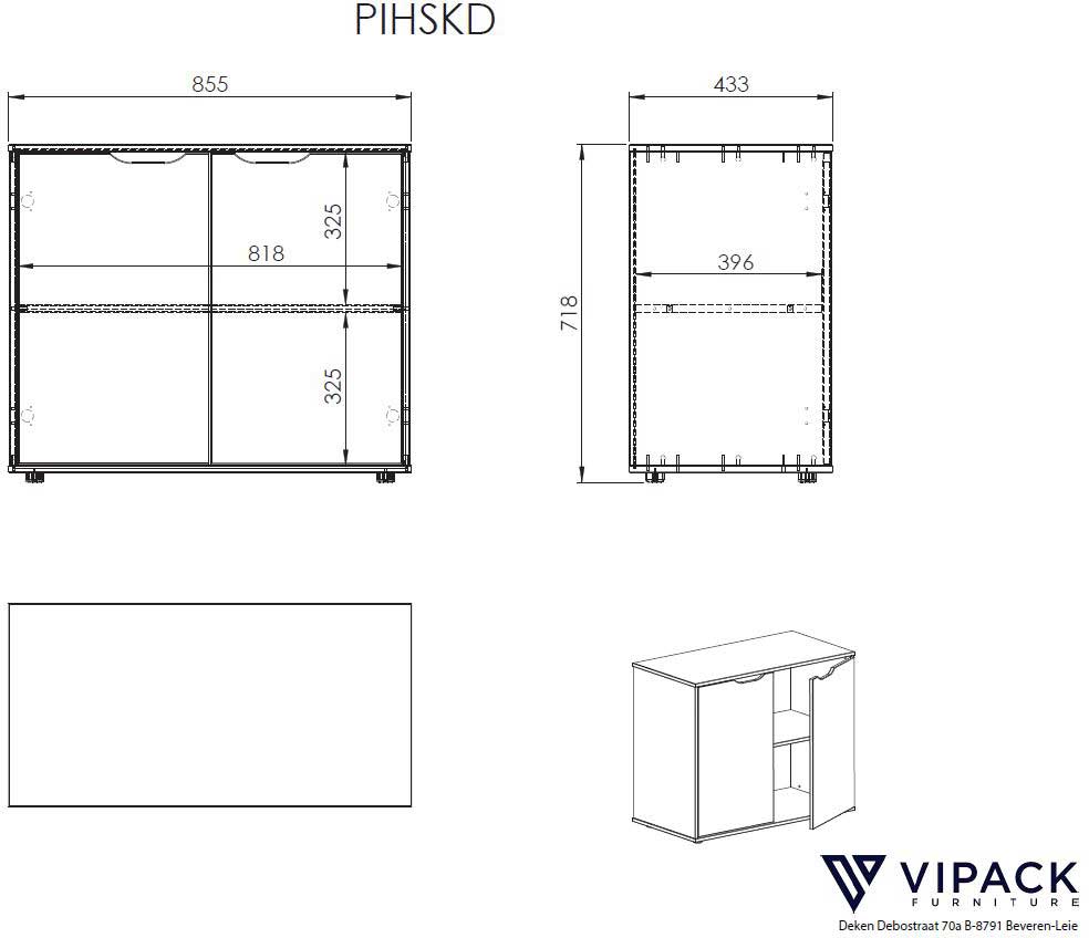 Lit mezzanine Claire 140x200 avec commode Charlotte & canapé-lit Lena - blanc - Image 2