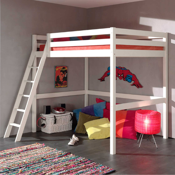 Lit mezzanine Claire 140x200 - blanc