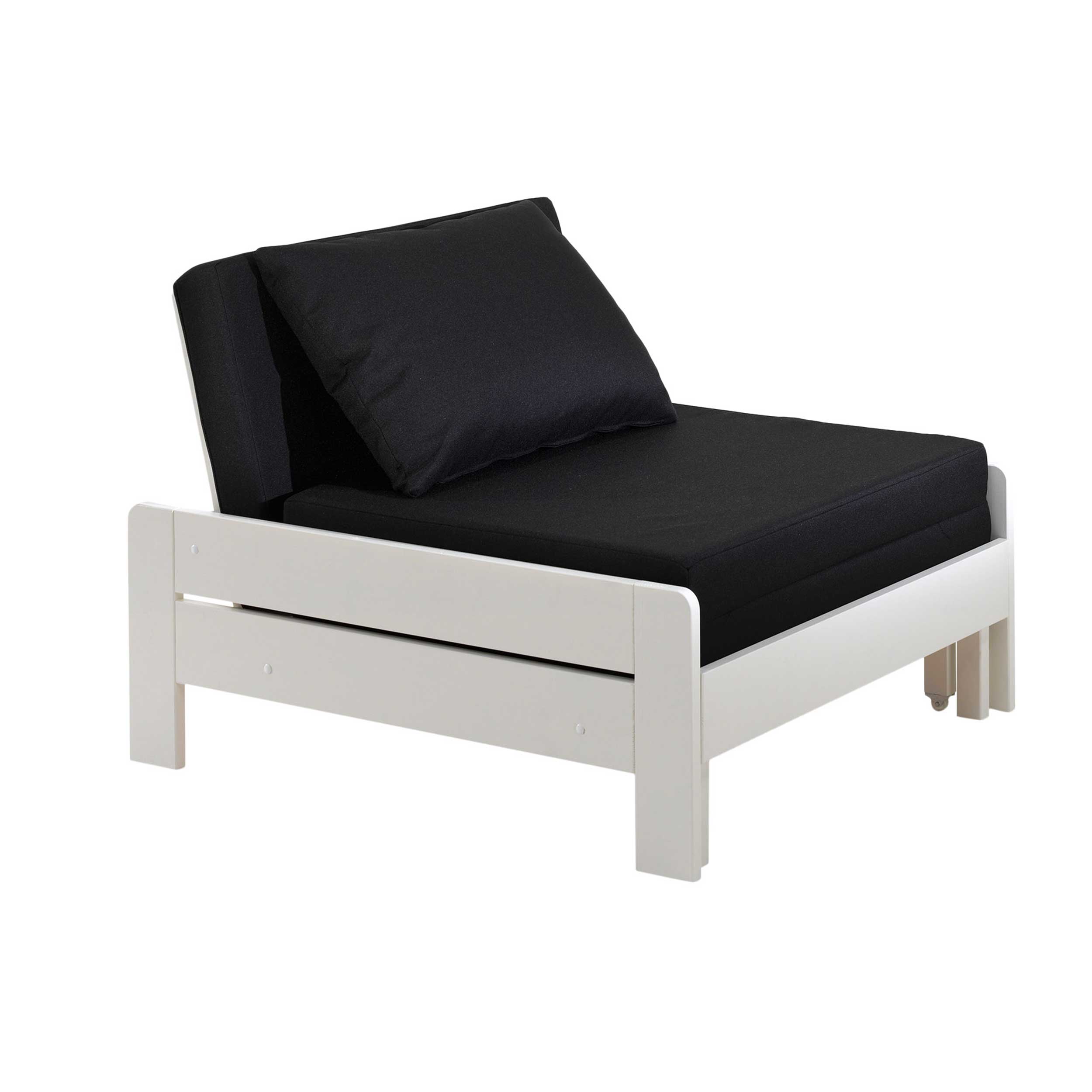 Lit mezzanine Claire 90x200 avec canapé-lit - blanc - Image 4