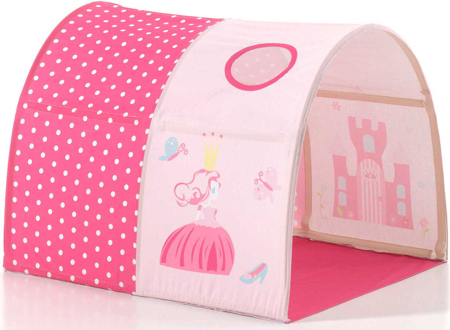 Lit mi-hauteur Astrid avec tente et tunnel de lit Princess II - bois de pin - Image 2