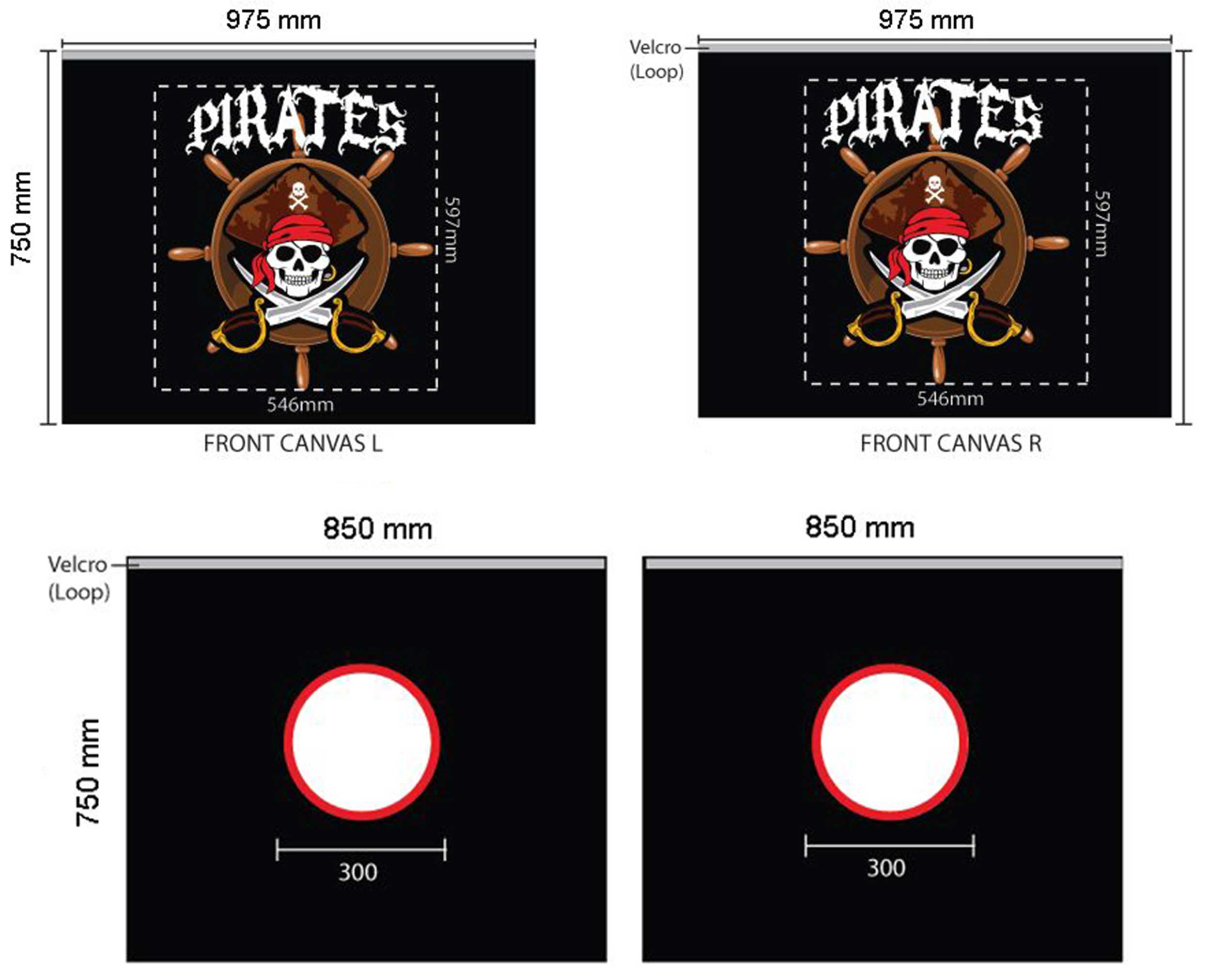 Lit mi-hauteur Astrid blanc avec toboggan - tente pirates - Image 2