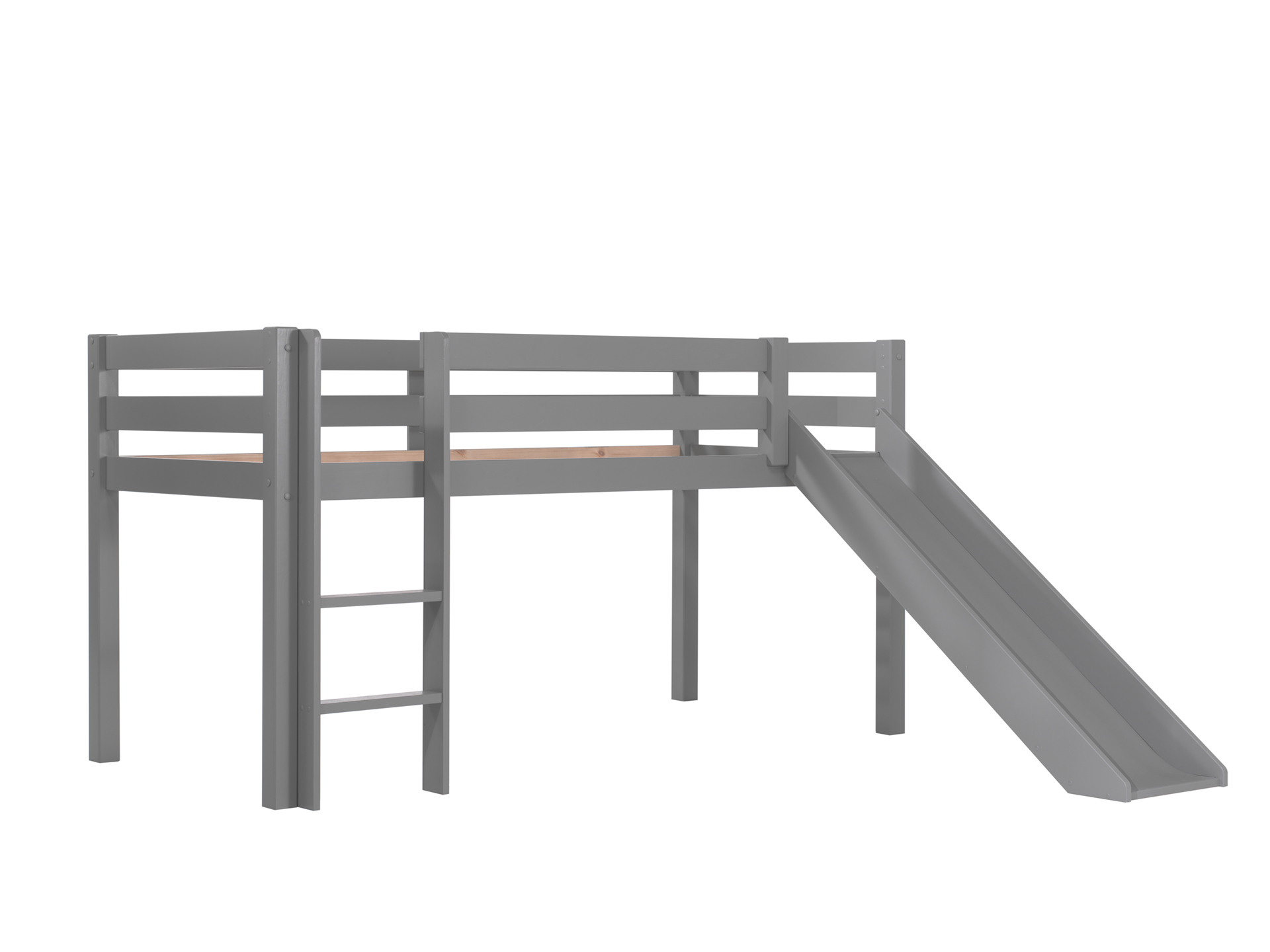 Lit mi-hauteur avec toboggan Astrid avec tente de lit Fire Truck - gris - Image 4