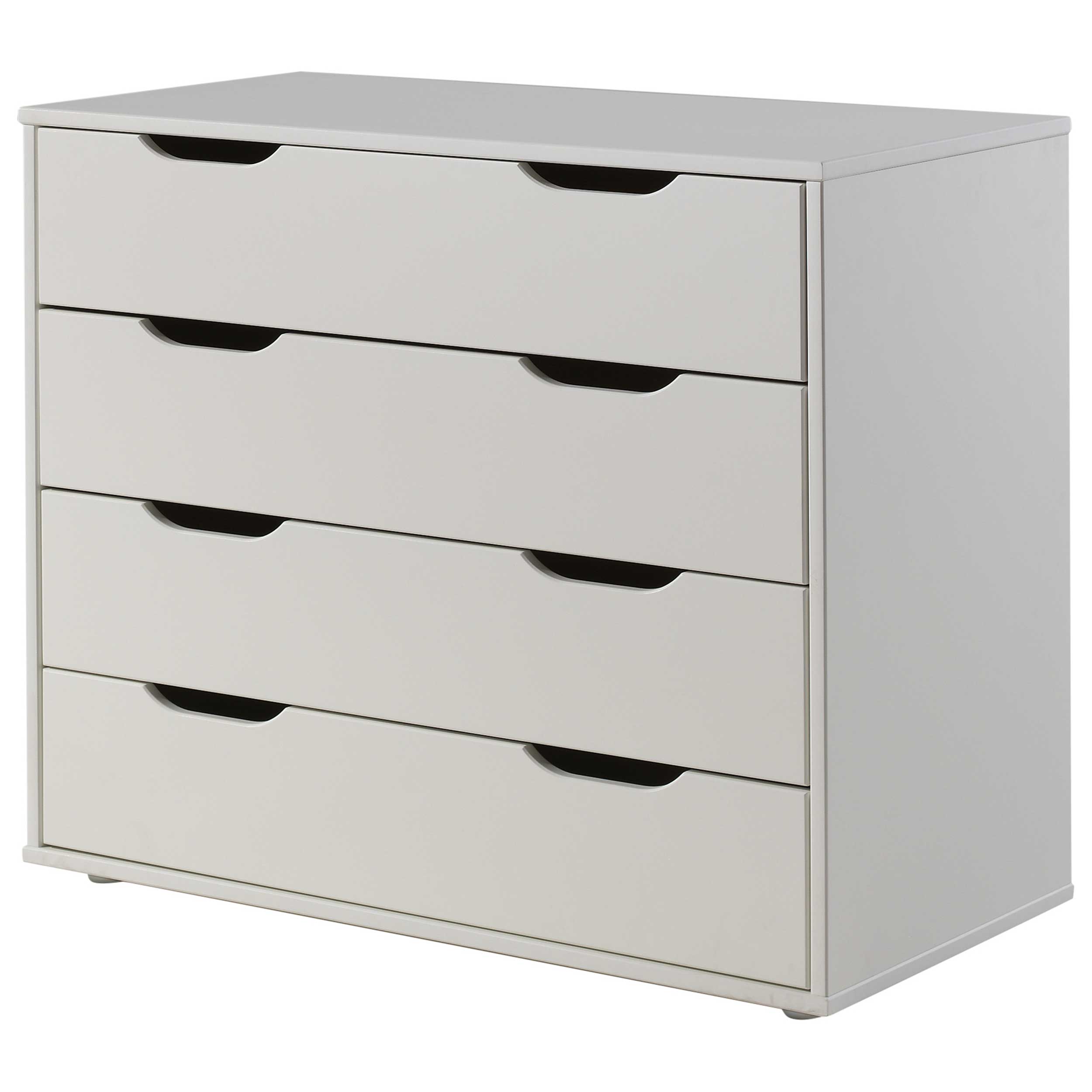 Lit mi-hauteur Charlotte avec étagère, bureau, bibliothèque et chiffonnier - blanc - Image 2