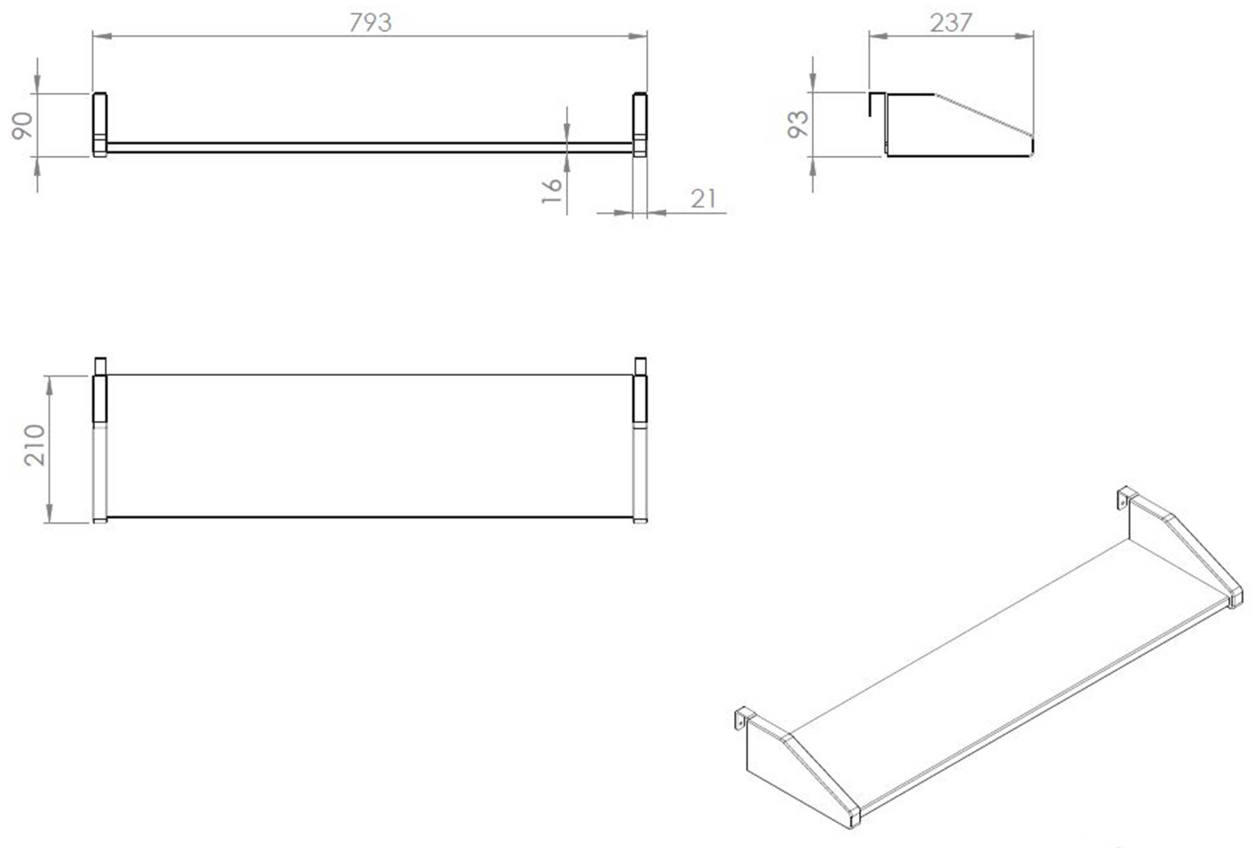 Lit mi-hauteur Charlotte avec étagère, bureau, commode et chiffonnier - blanc - Image 3