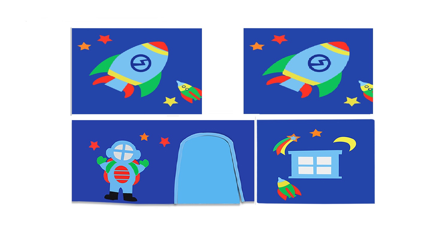 Lit mi-hauteur Charlotte avec tente de lit Astro - blanc - Image 3