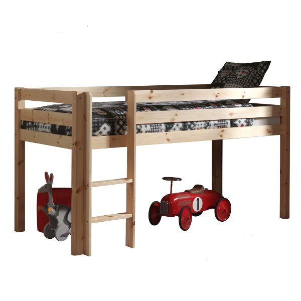 Lit mi-hauteur Charlotte avec tente de lit Astro - bois de pin - Image 5