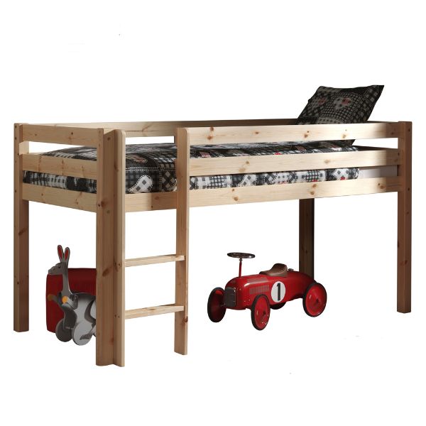 Lit mi-hauteur Charlotte avec tente de lit Bella - bois de pin - Image 4