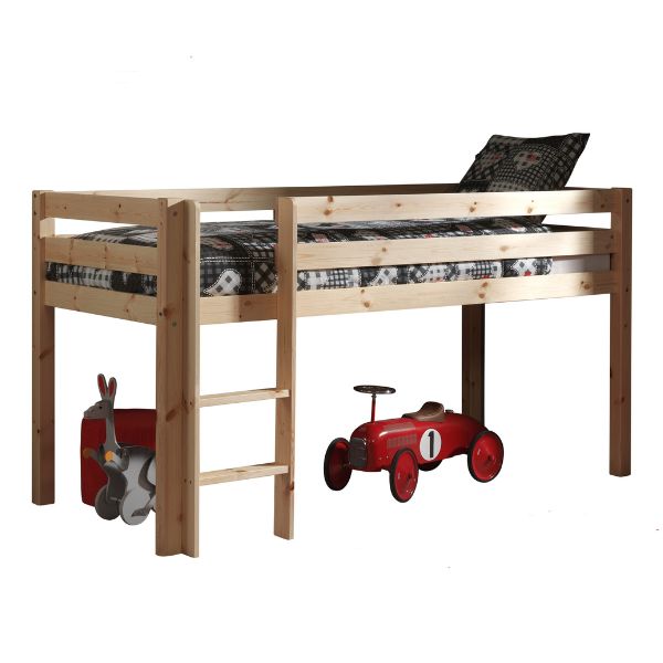 Lit mi-hauteur Charlotte avec tente de lit Cirque - bois de pin - Image 5