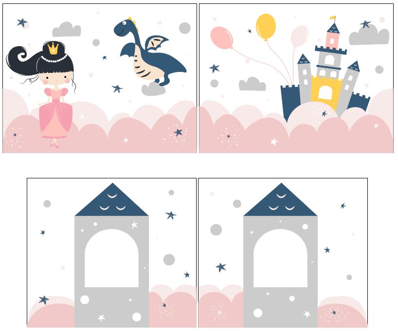 Lit mi-hauteur Charlotte avec tente de lit Princess Sophie - bois de pin - Image 3