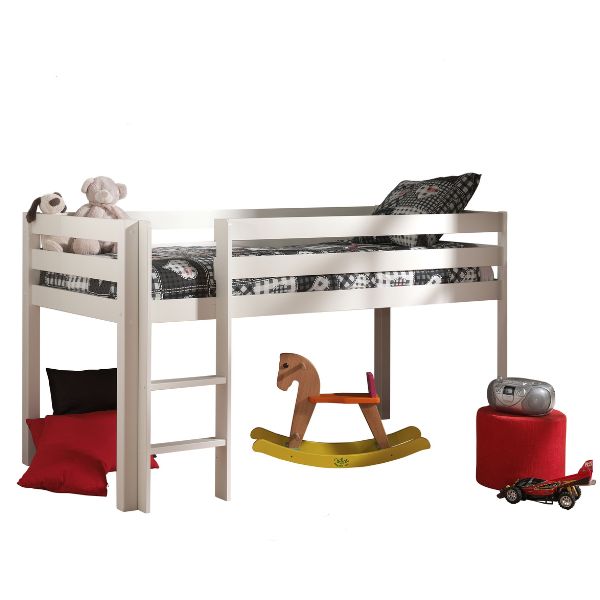 Lit mi-hauteur Charlotte avec tente de lit Spring - blanc - Image 5