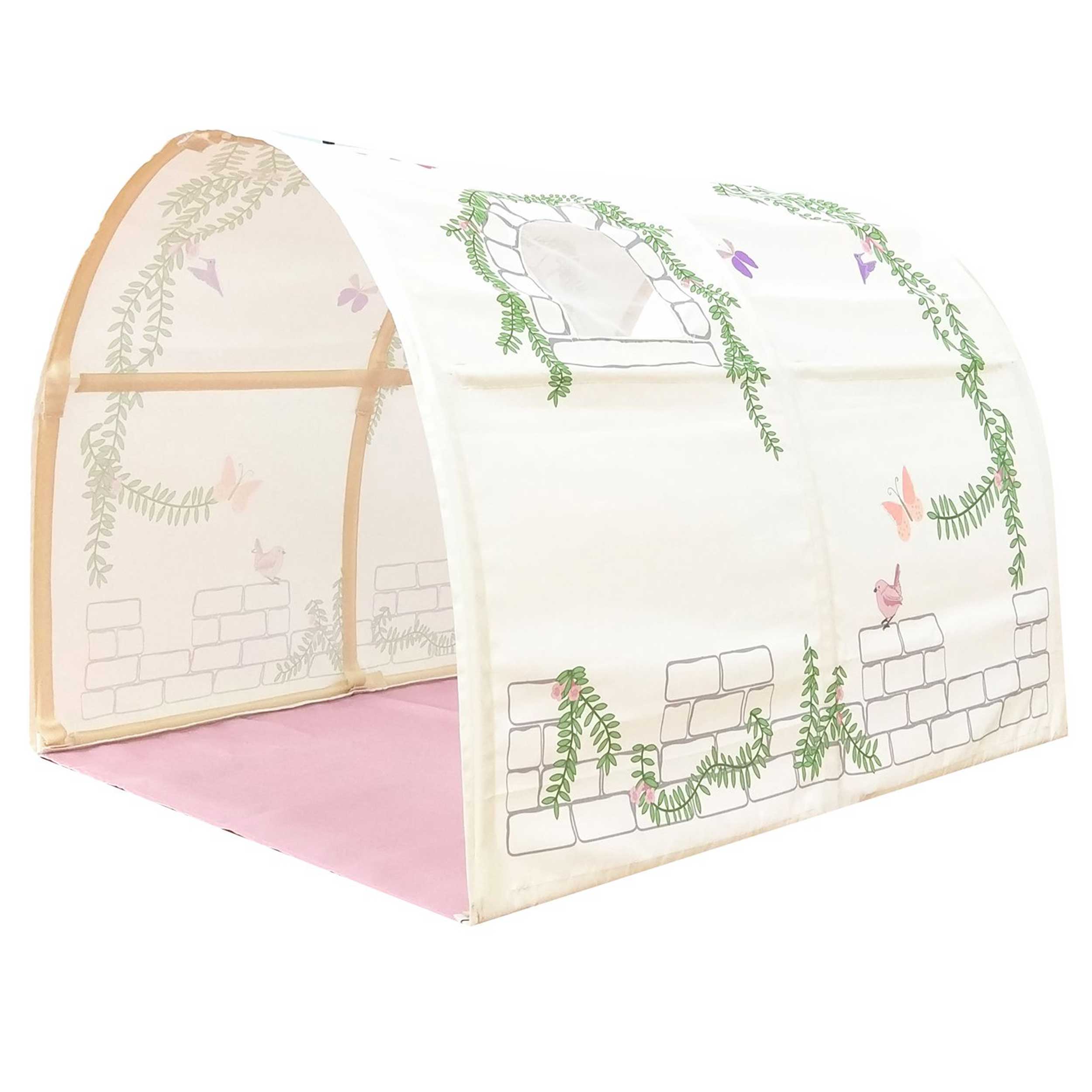 Lit mi-hauteur Charlotte avec tente et tunnel de lit Birdy - gris - Image 2