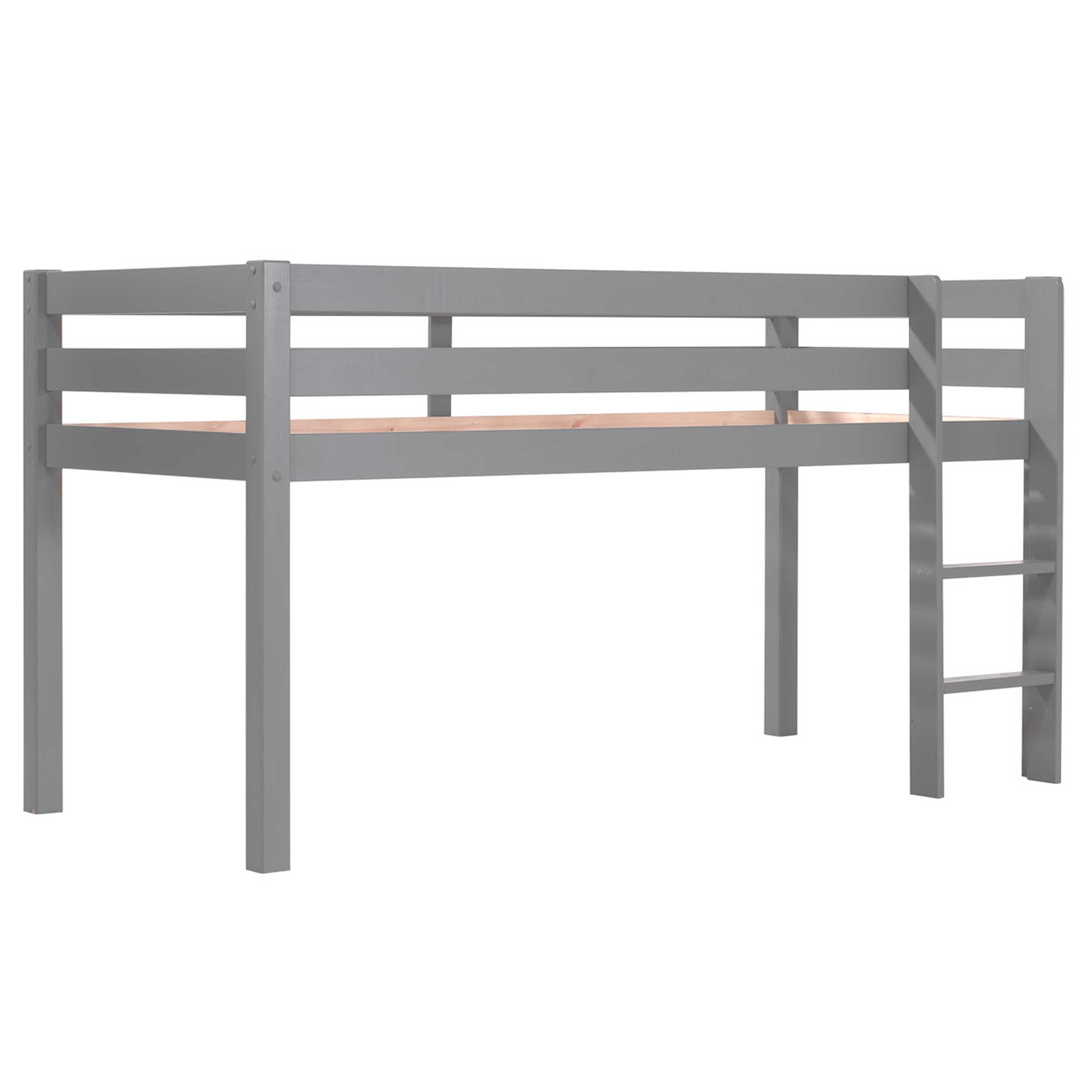 Lit mi-hauteur Charlotte avec tente et tunnel de lit Birdy - gris - Image 5