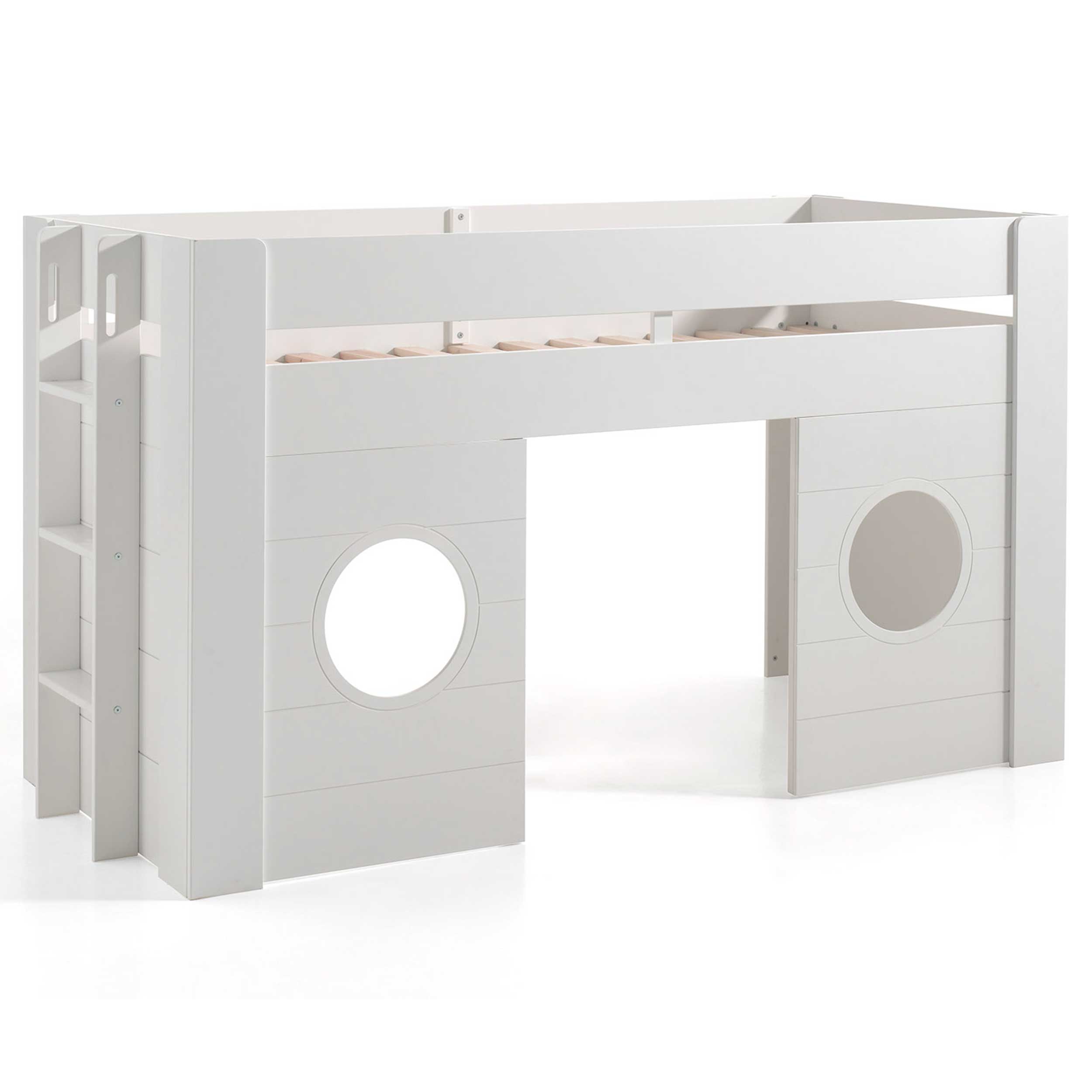 Lit mi-hauteur Freya avec espace de jeu - blanc - Image 8