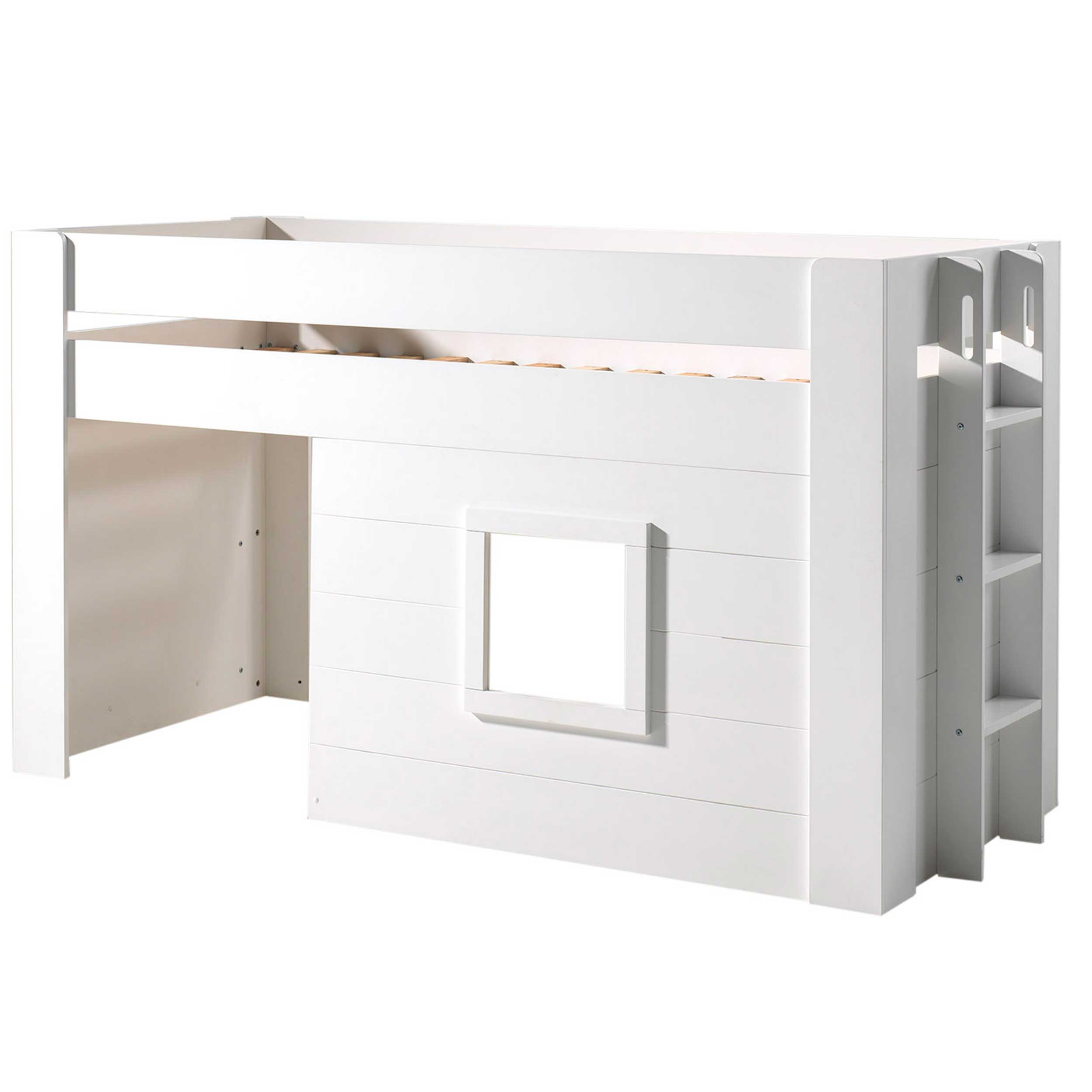 Lit mi-hauteur Noah avec protection - blanc - Image 6