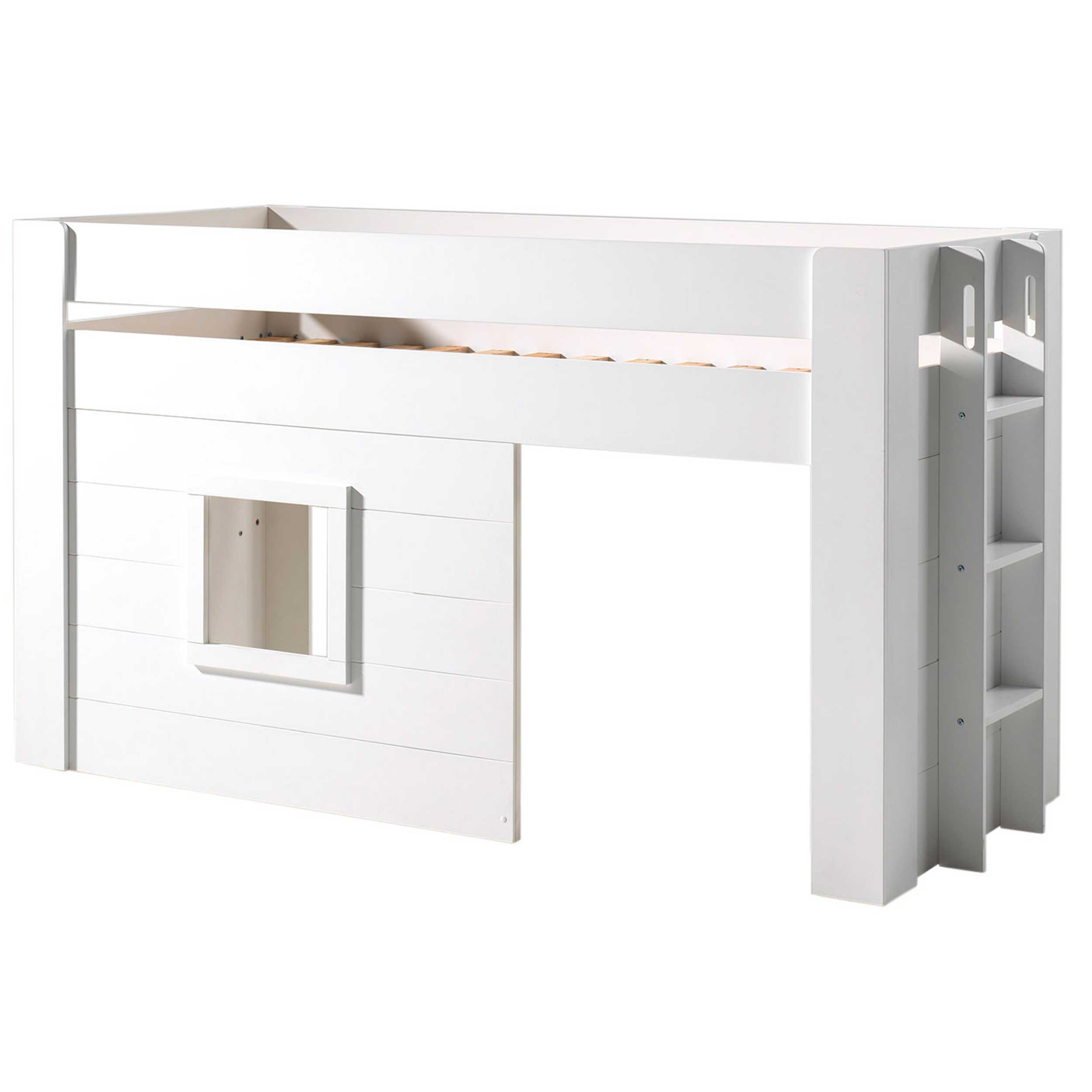 Lit mi-hauteur Noah avec rideaux - blanc - Image 3