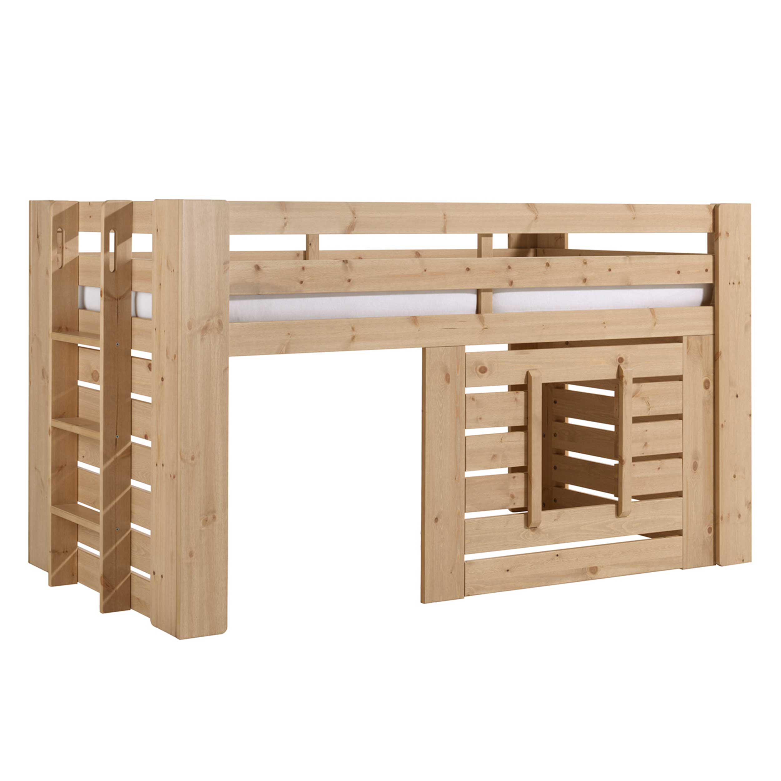 Lit mi-hauteur Olivier 90x200 bois pin - Image 7