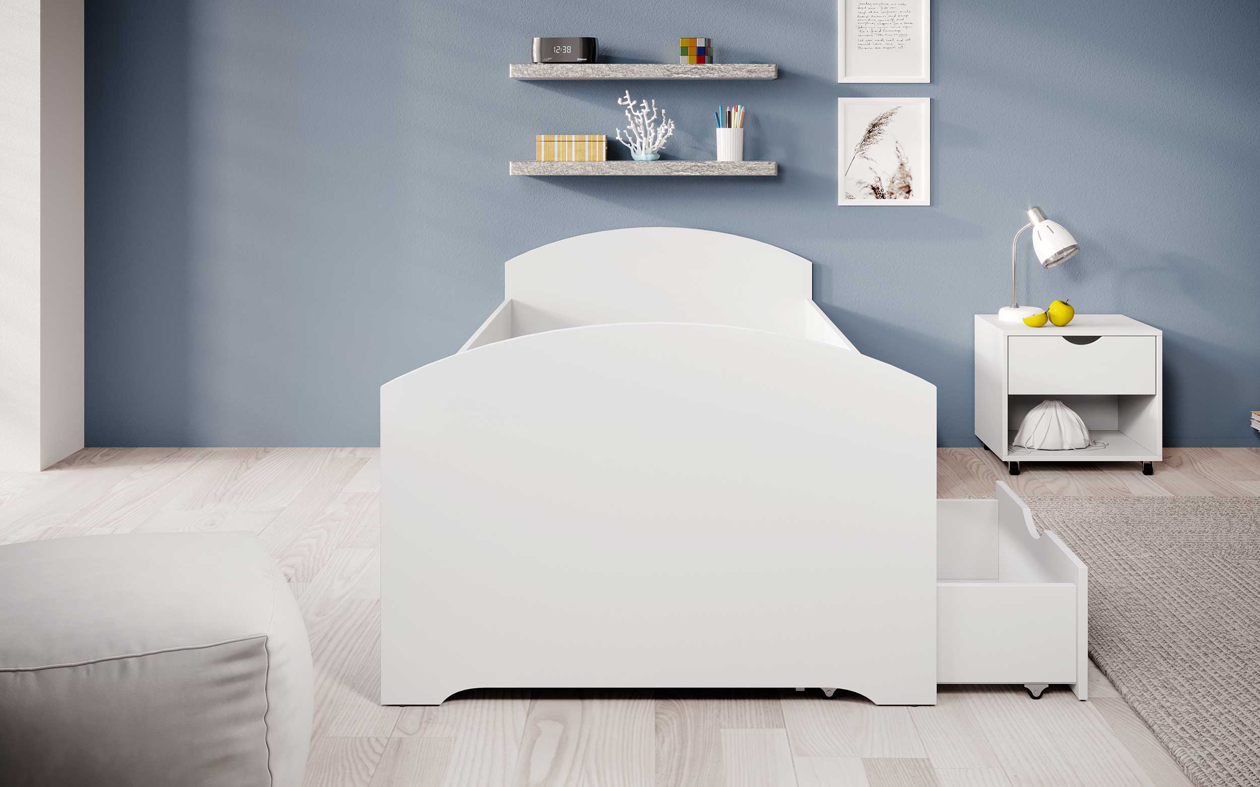 Lit Nero 90x200 avec 2 tiroirs - blanc - Image 6