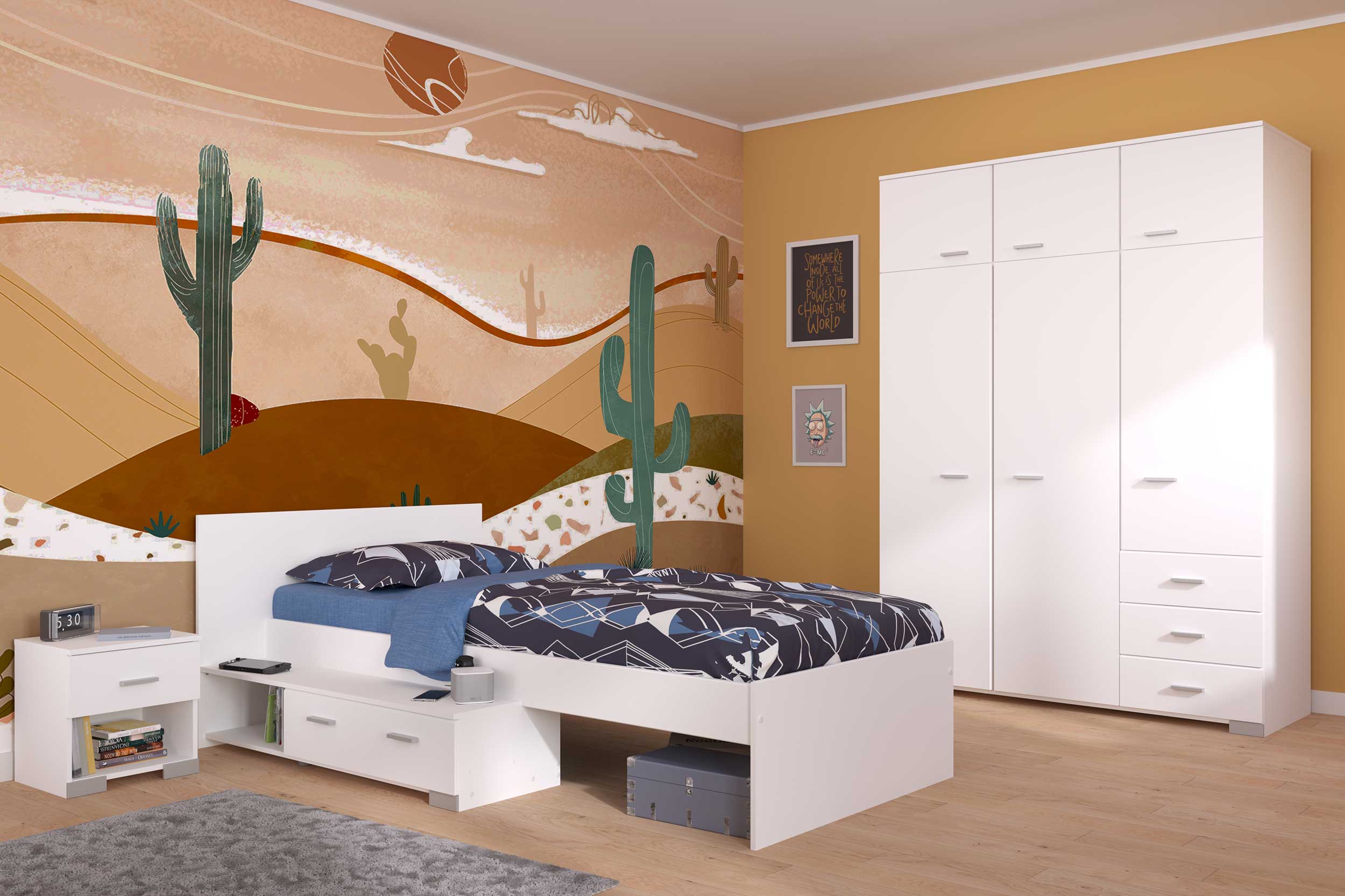 Lit pour enfant Gemma avec tiroir - blanc - Image 2