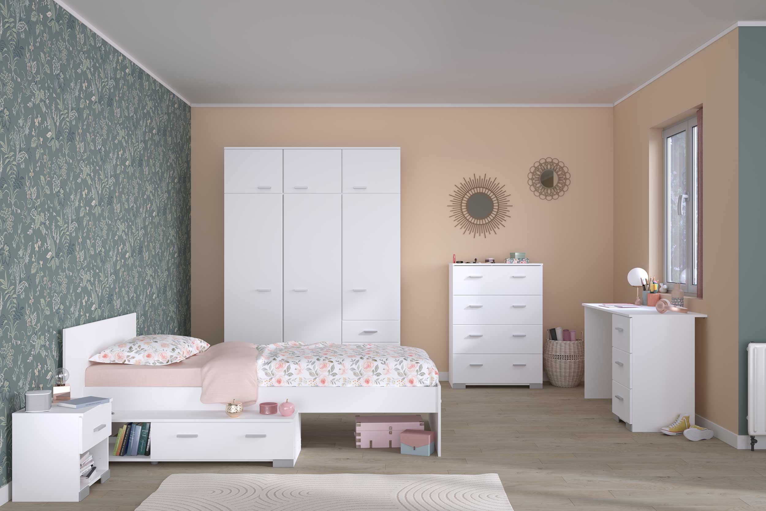 Lit pour enfant Gemma avec tiroir - blanc - Image 4