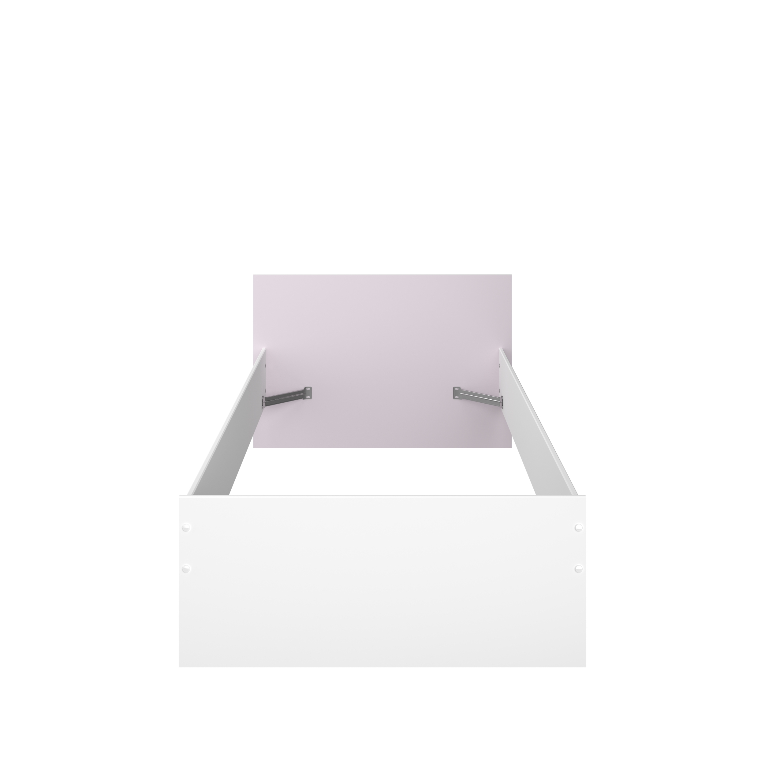 Lit Rue 90x190 - blanc/gris ou blanc/rose - Image 6