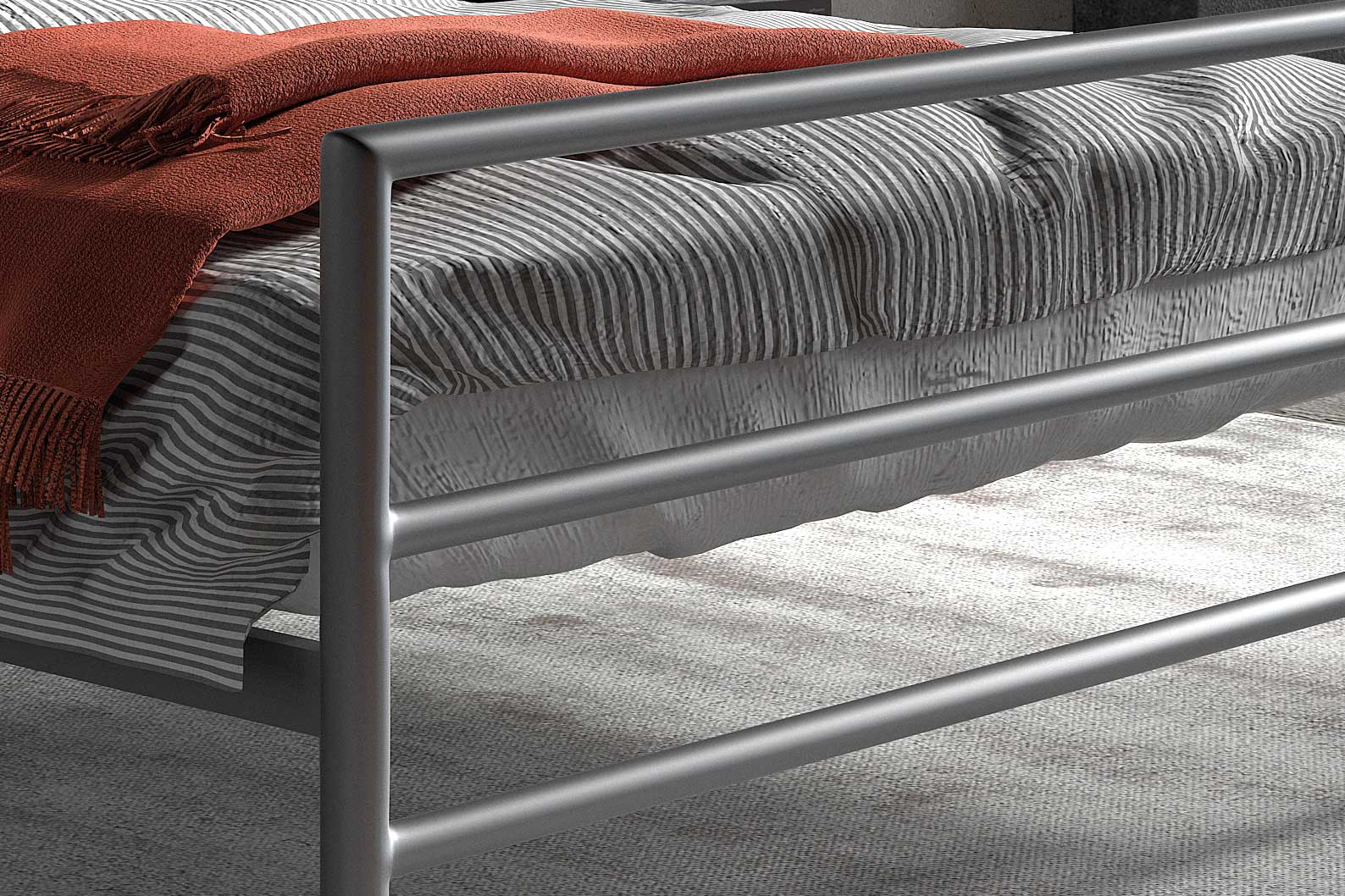 Lit Sandro 140x200 métal - gris - Image 5