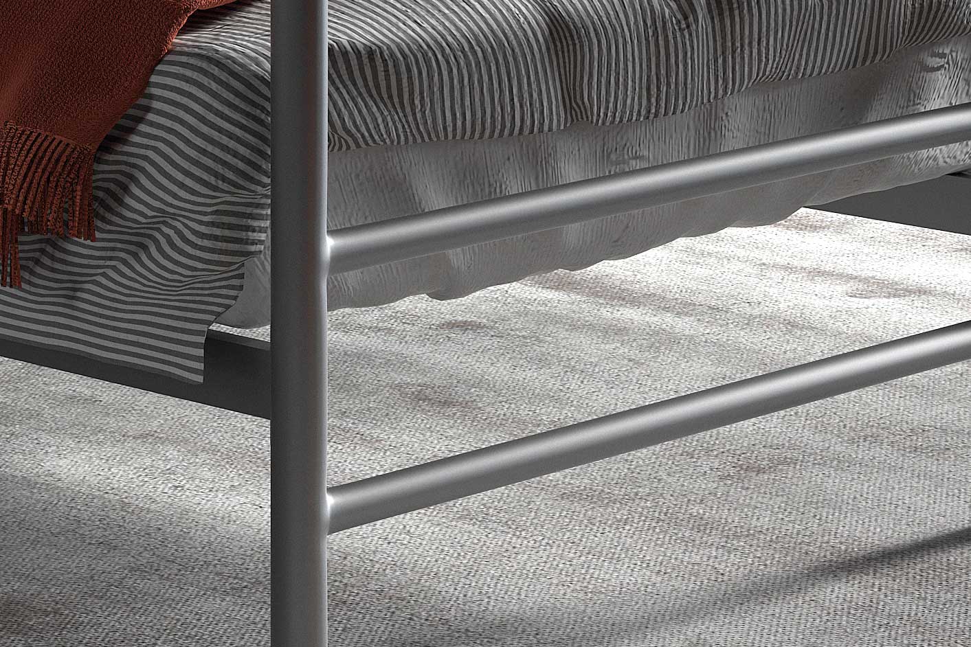 Lit Sandro 90x200 métal - gris - Image 6