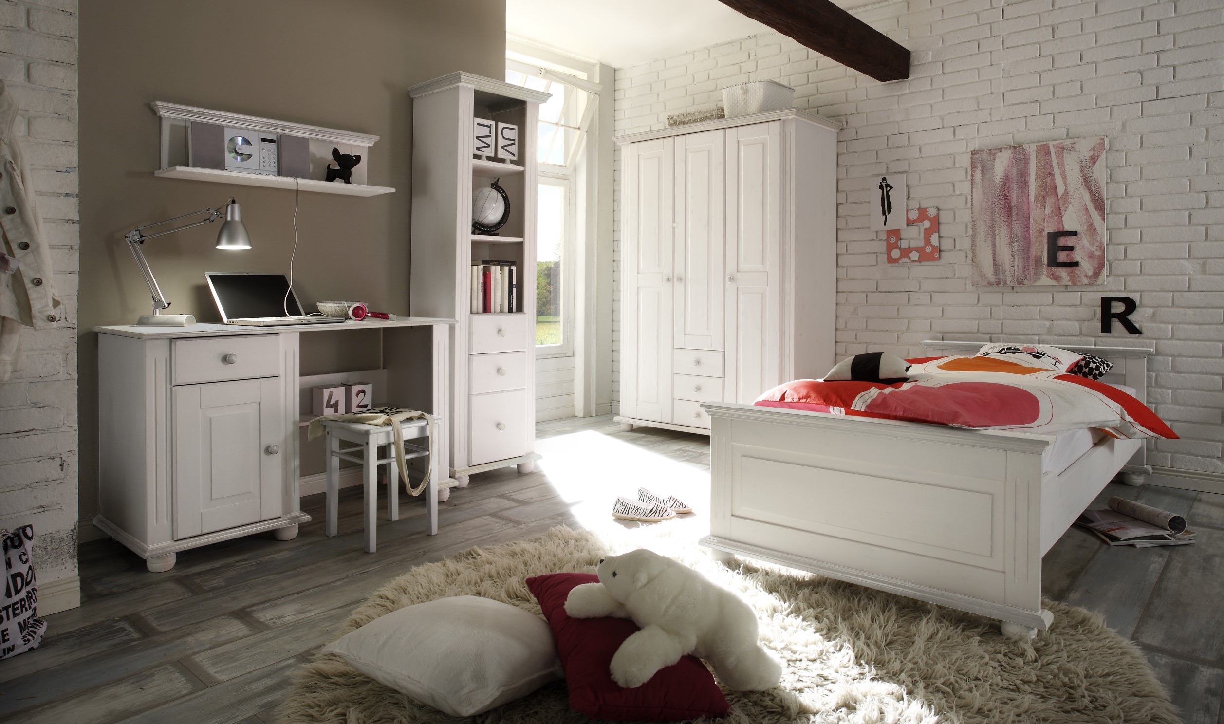 Lit simple Laurel 90x200 - blanc - Image 4