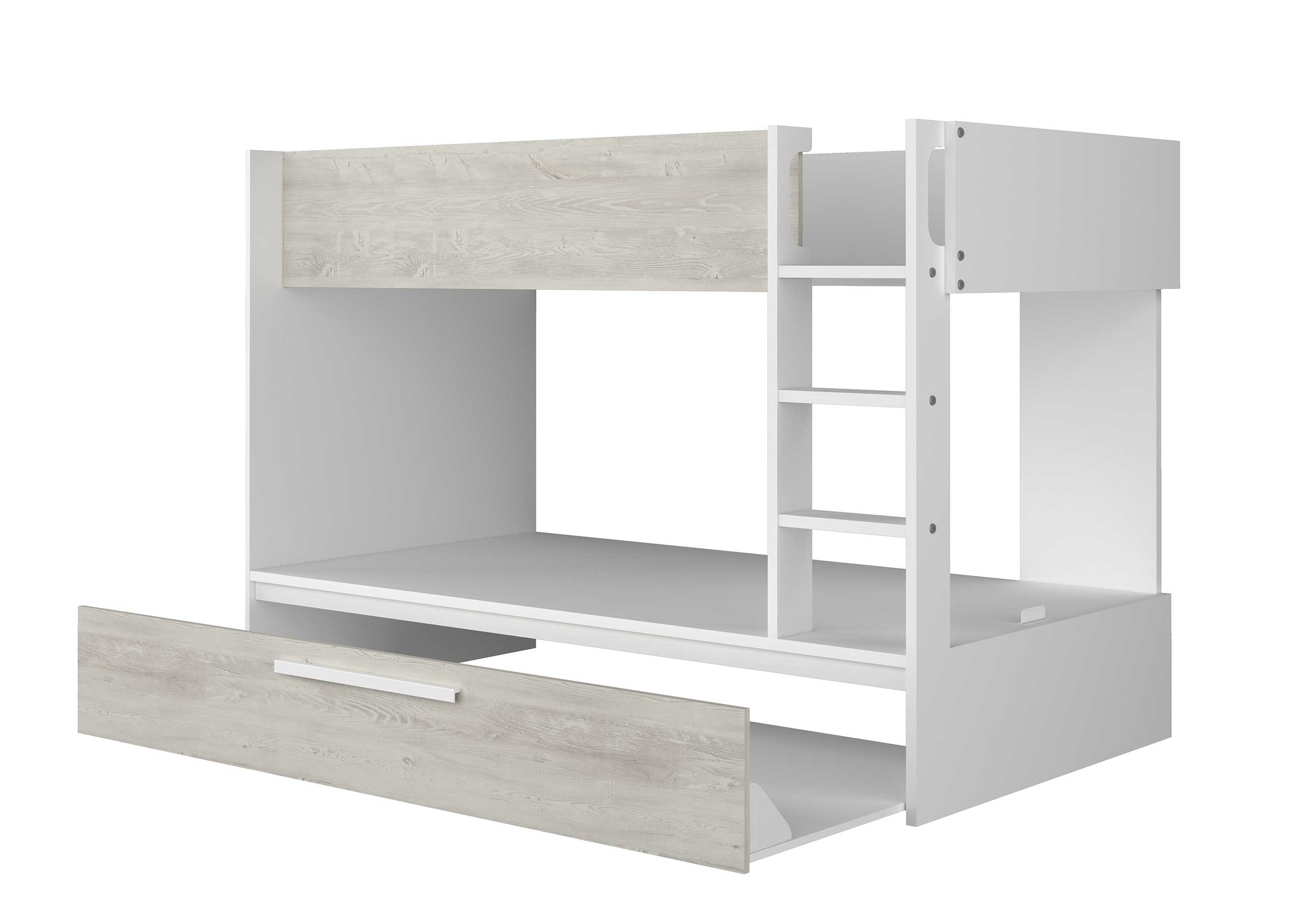 Lit superposé Cassie 90x200 avec tiroir de lit - blanc - Image 5