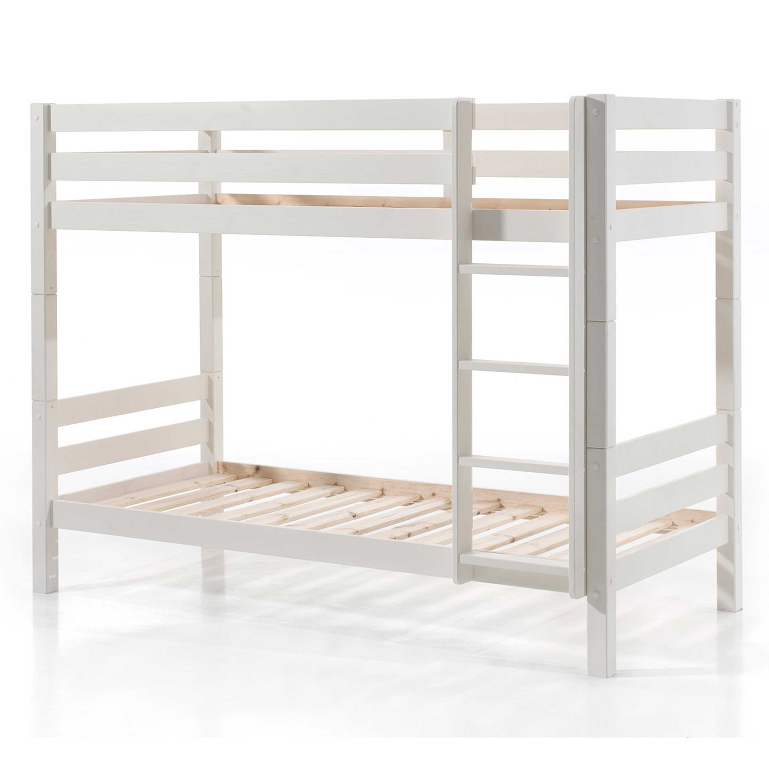 Lit superposé Claire 160cm avec lit gigogne - blanc - Image 7