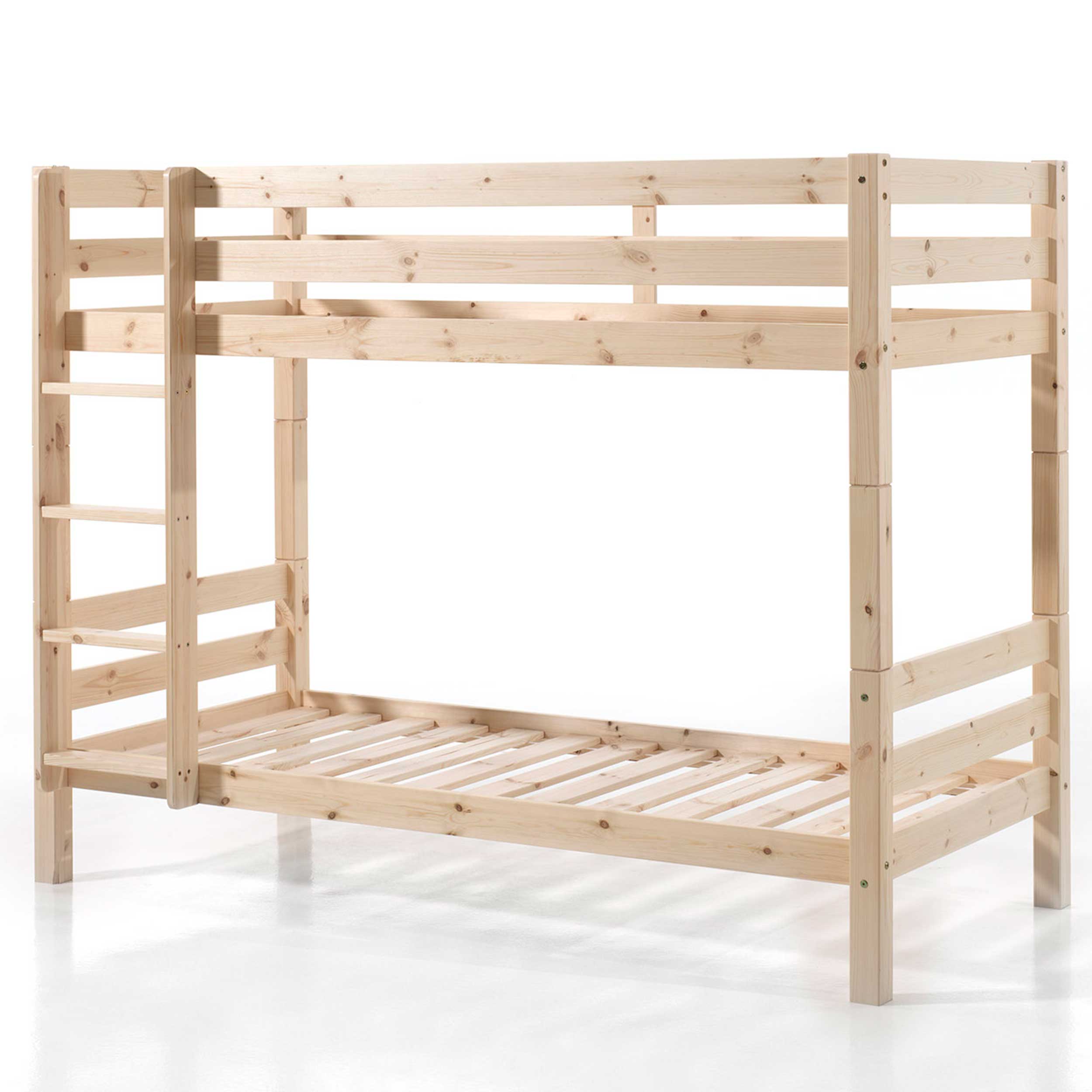 Lit superposé Claire 160cm avec lit gigogne - bois de pin - Image 8