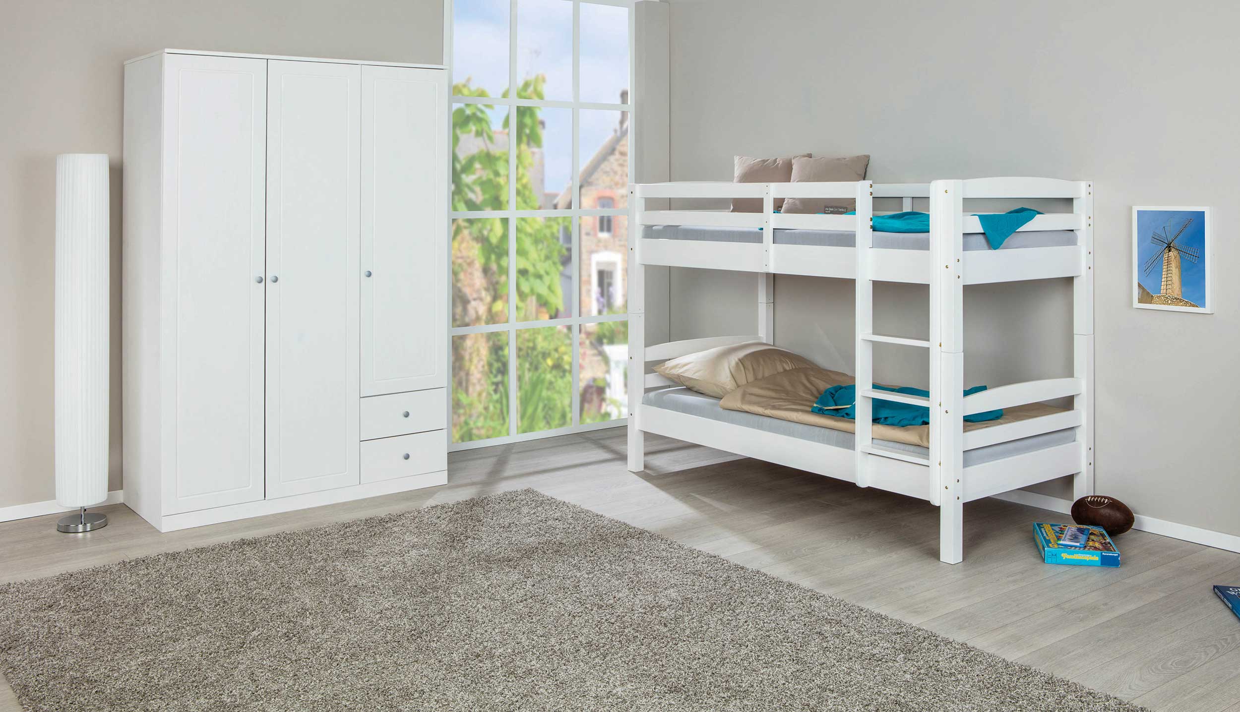 Lit superposé David 90x200 - white wash - Image 5