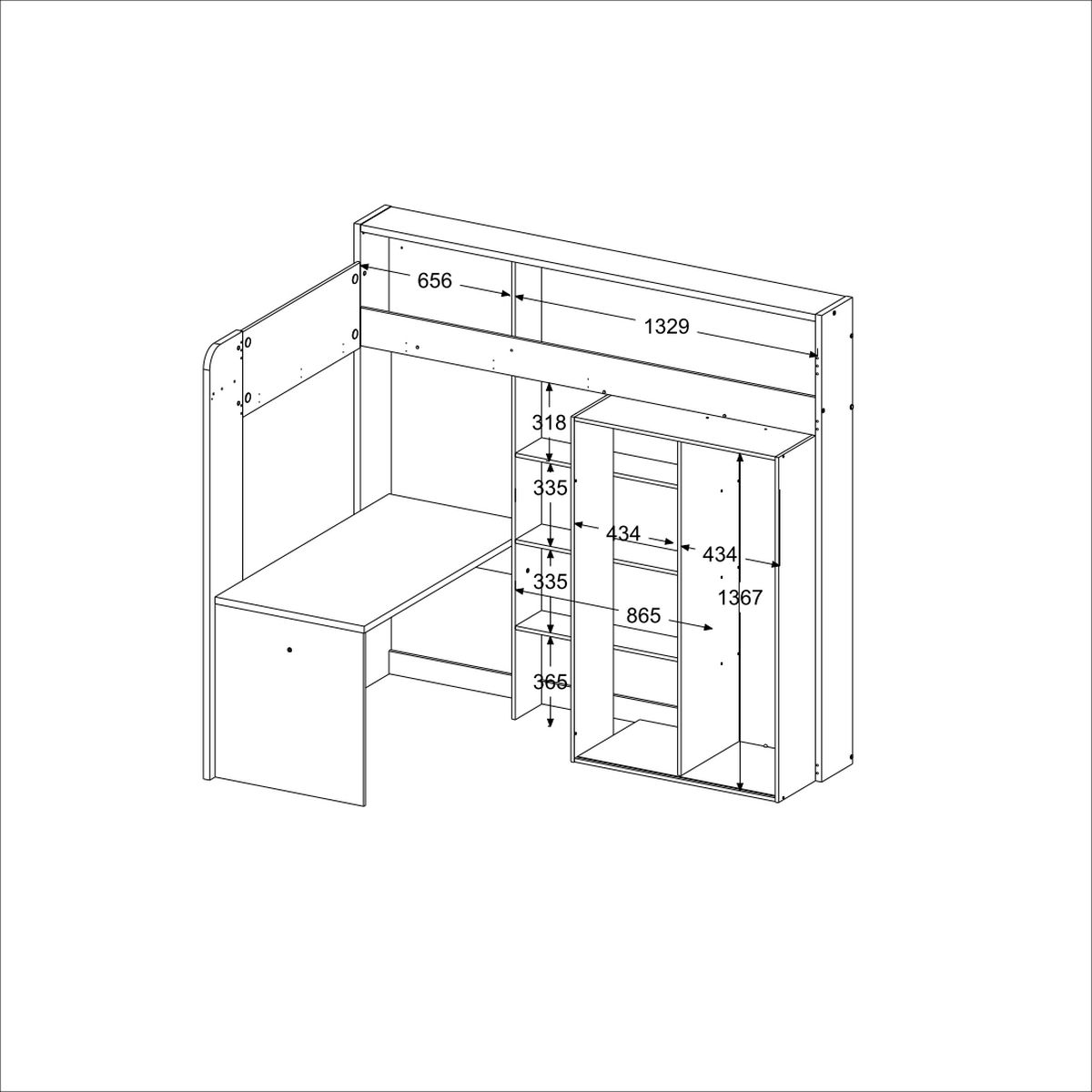 Lit surélevé Higher - pin - Image 2