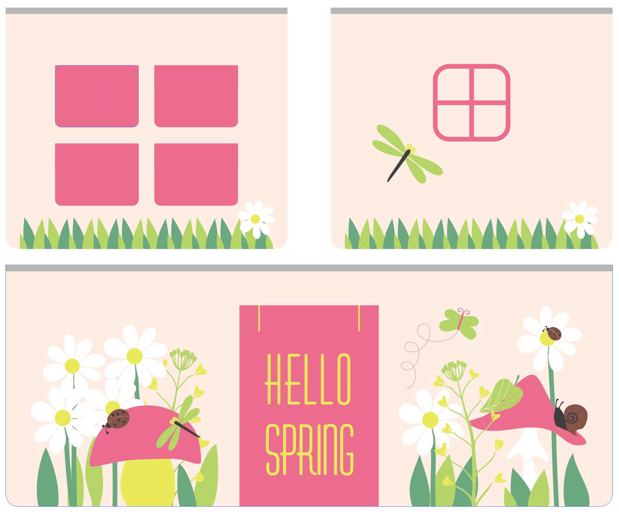 Lit toboggan Astrid avec tente et sacs de rangement Spring - gris - Image 2