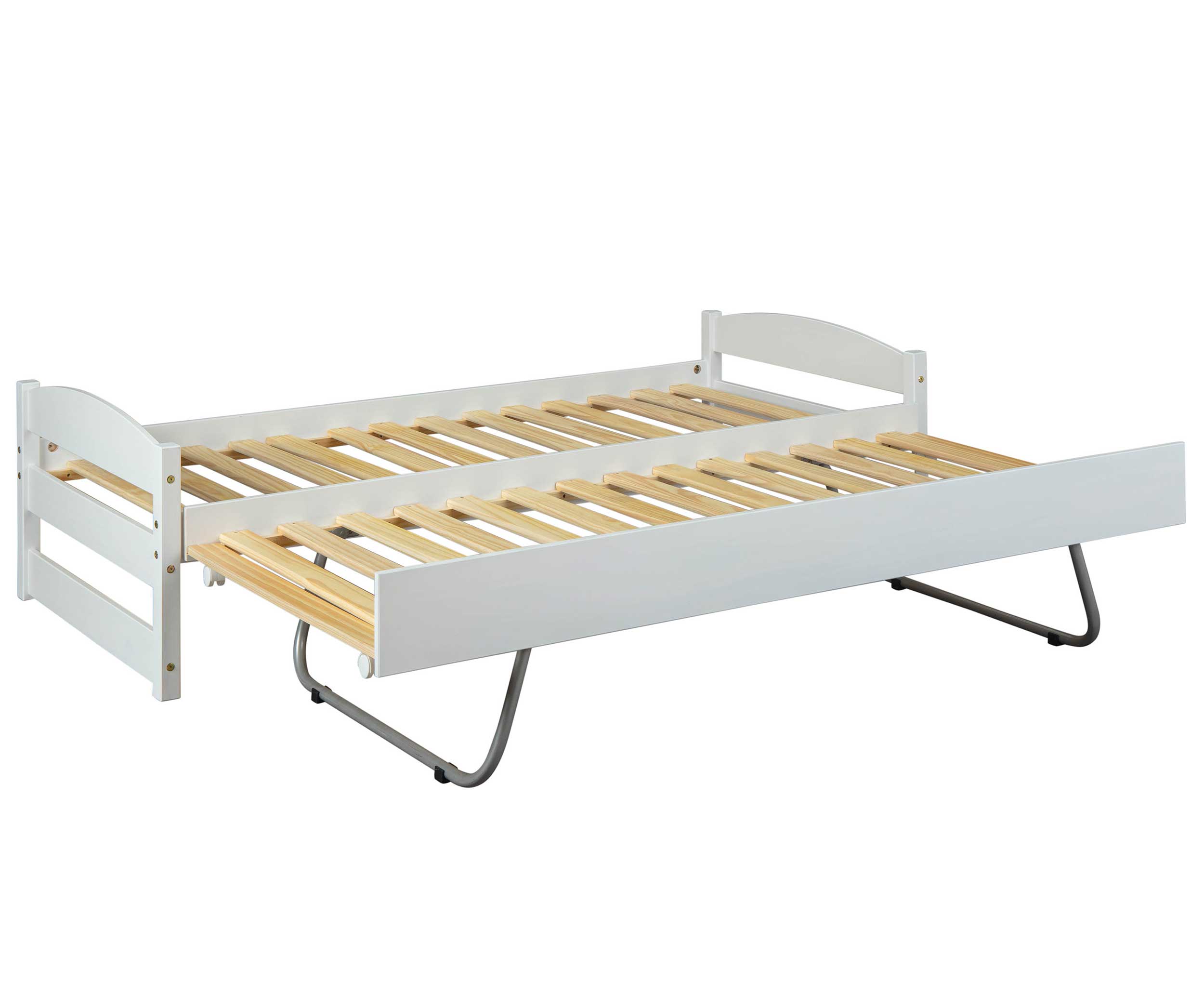 Lit Vindas 90x200 avec lit d'appoint réglable en hauteur - blanc - Image 8