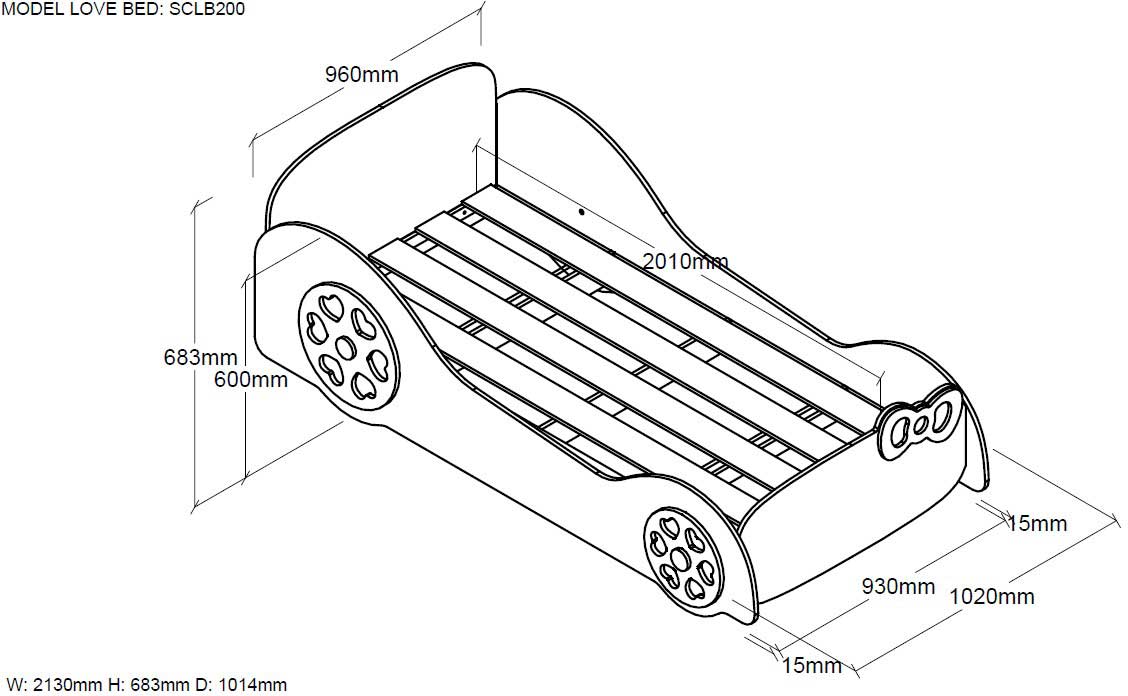 Lit voiture filles Hello Pretty - rose - Image 2