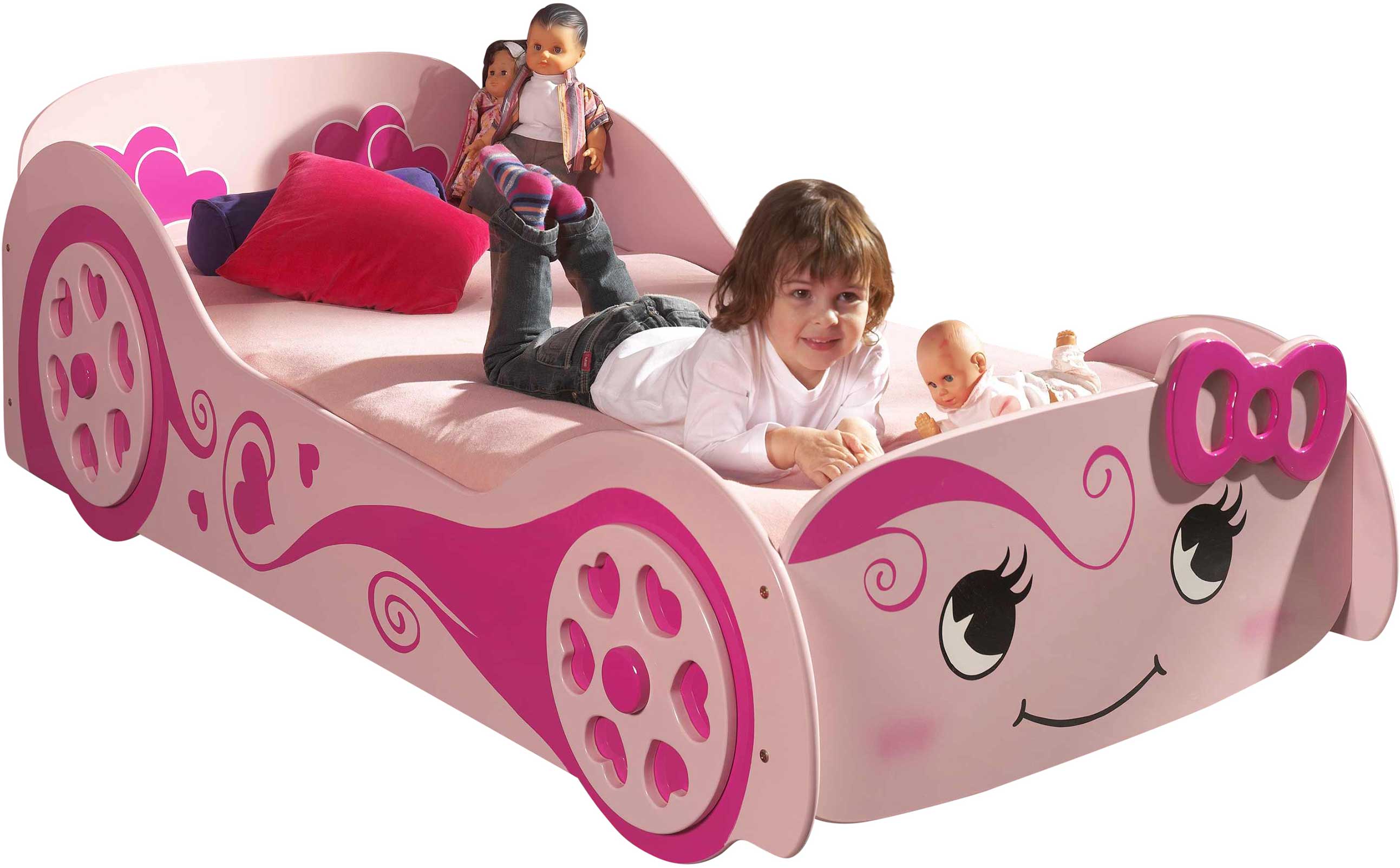 Lit voiture filles Hello Pretty - rose - Image 3