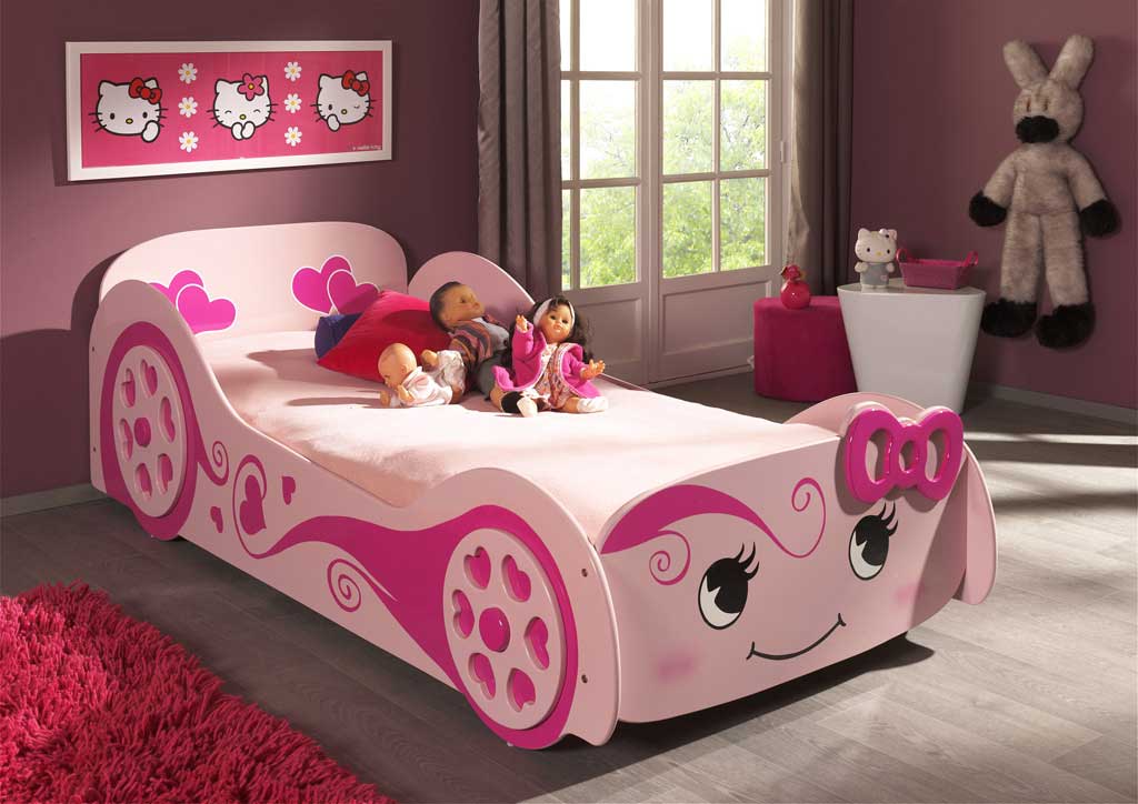 Lit voiture filles Hello Pretty - rose - Image 5