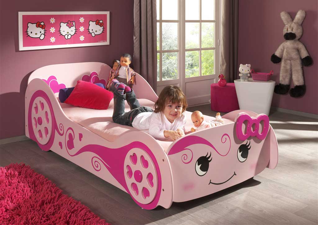Lit voiture filles Hello Pretty - rose - Image 6