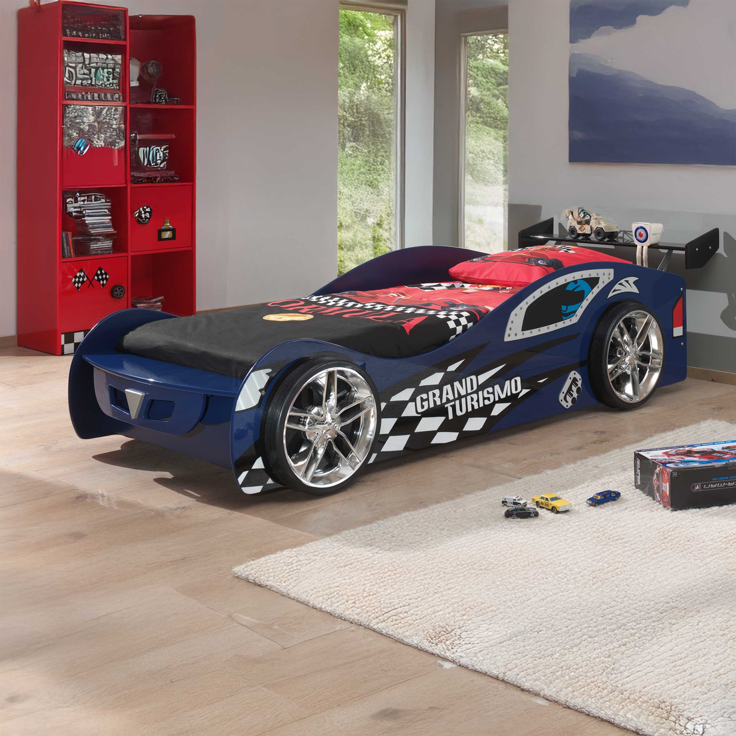 Lit voiture Grand Turismo - bleu - Image 4