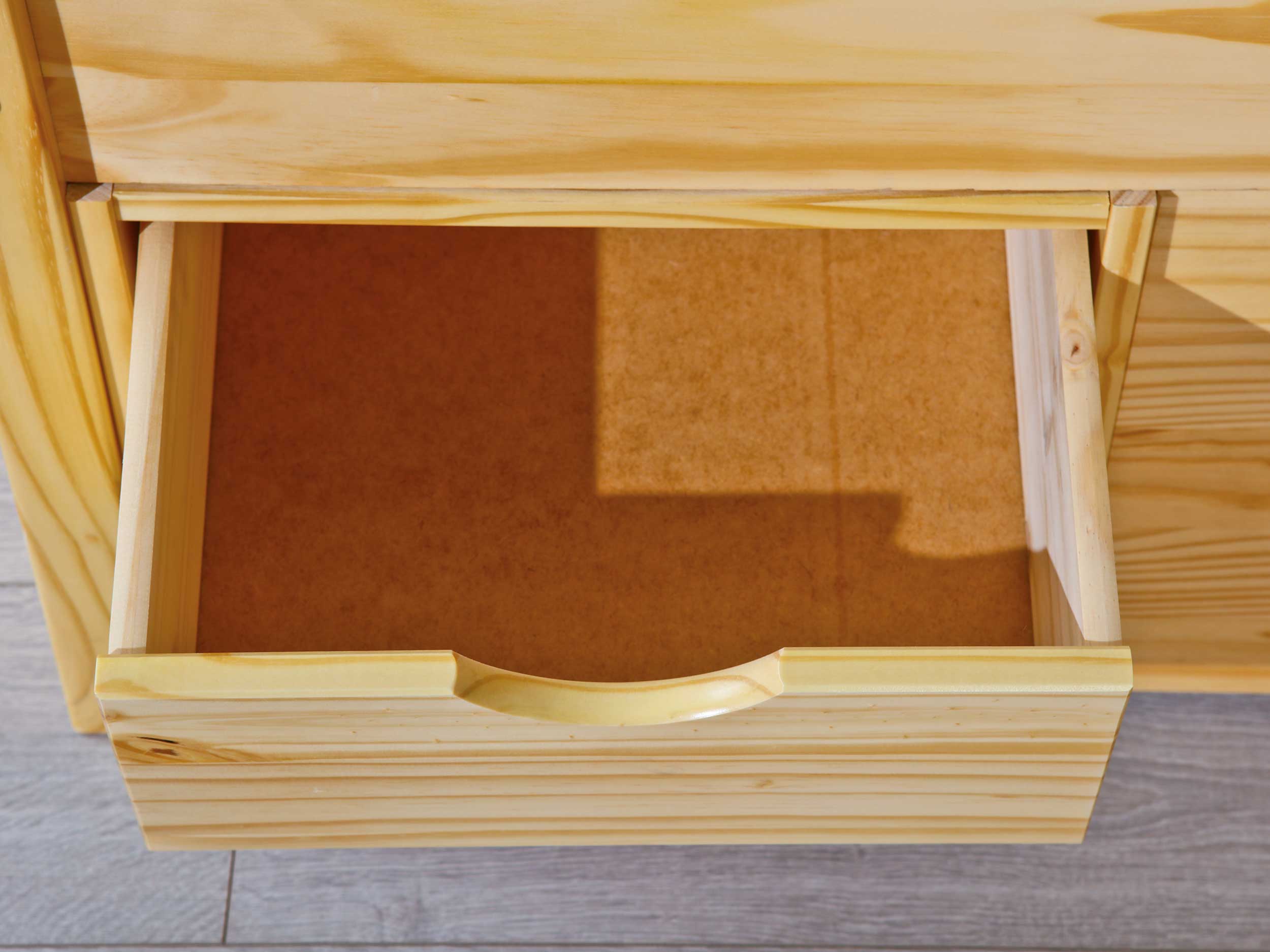 Lit Xavier 140x200cm avec rangement - bois pin - Image 9