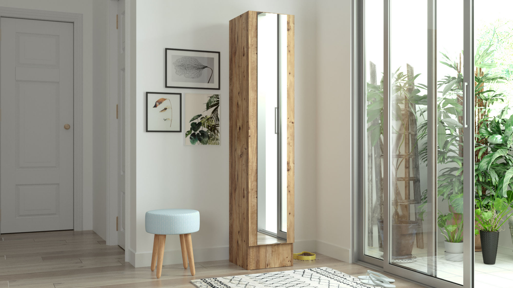Locelso armoire | 100% Melamine Coated | 18mm Thickness | Atlantic Pine - Image 5