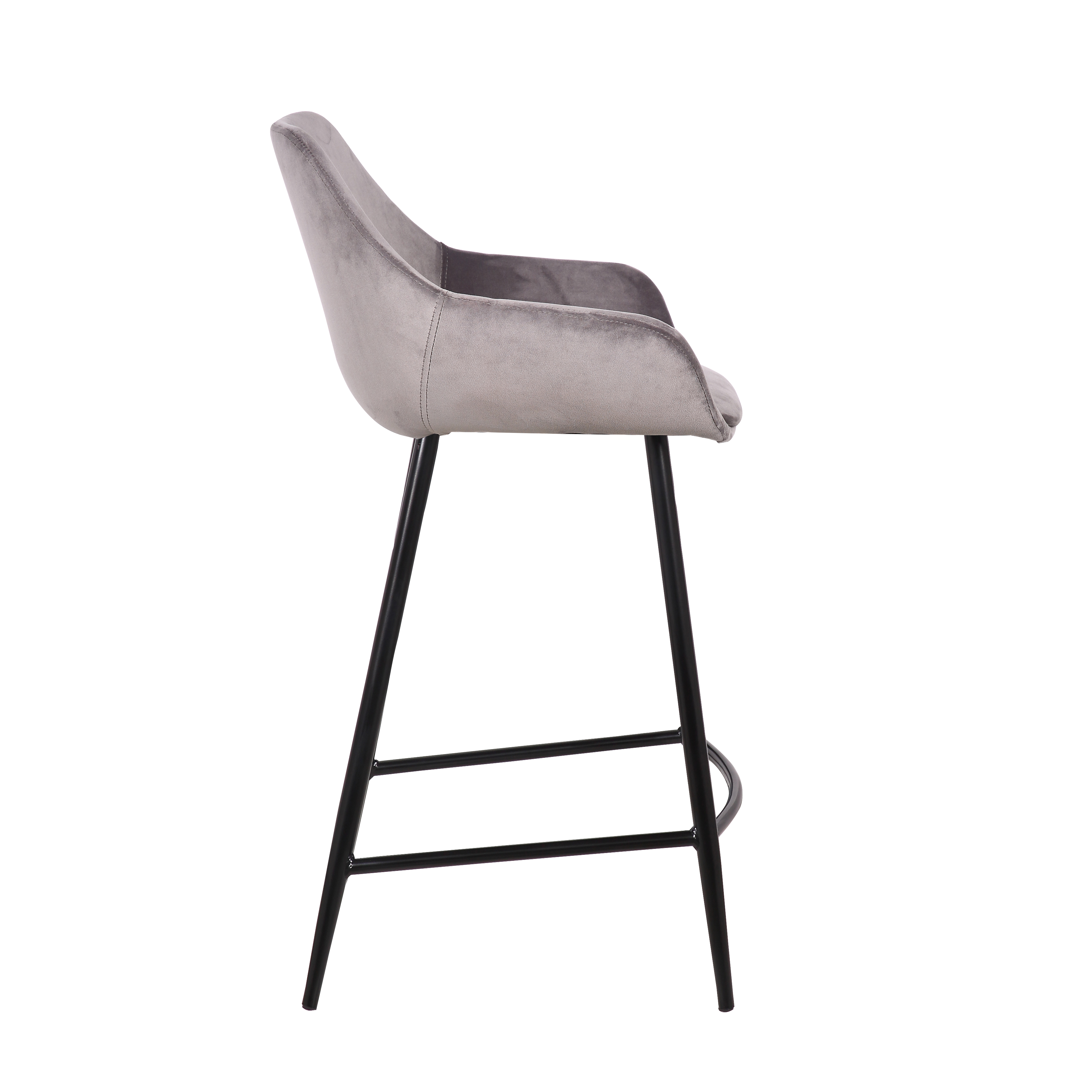Lot de 2 chaises de bar Amman 65cm - gris - Image 5