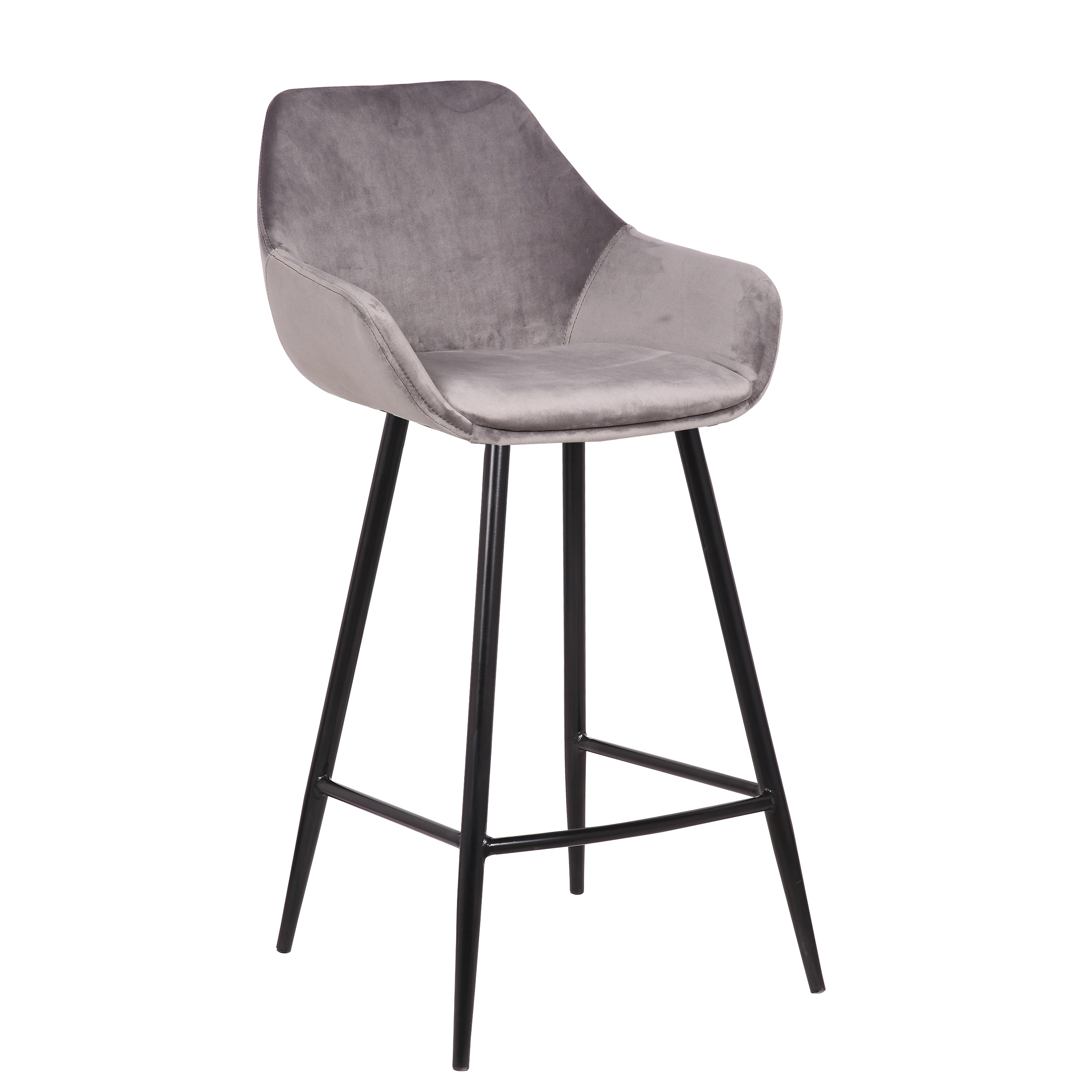 Lot de 2 chaises de bar Amman 65cm - gris