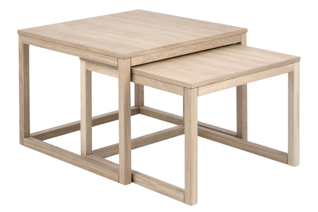 Lot de 2 tables bassen Cornius - chêne blanc - Image 9