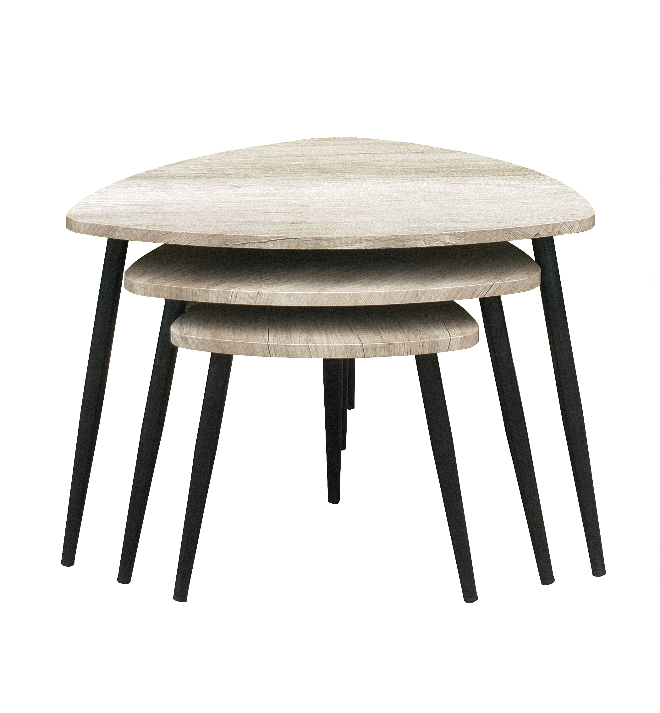 Lot de 3 tables basses Mensa - gris/noir - Image 5