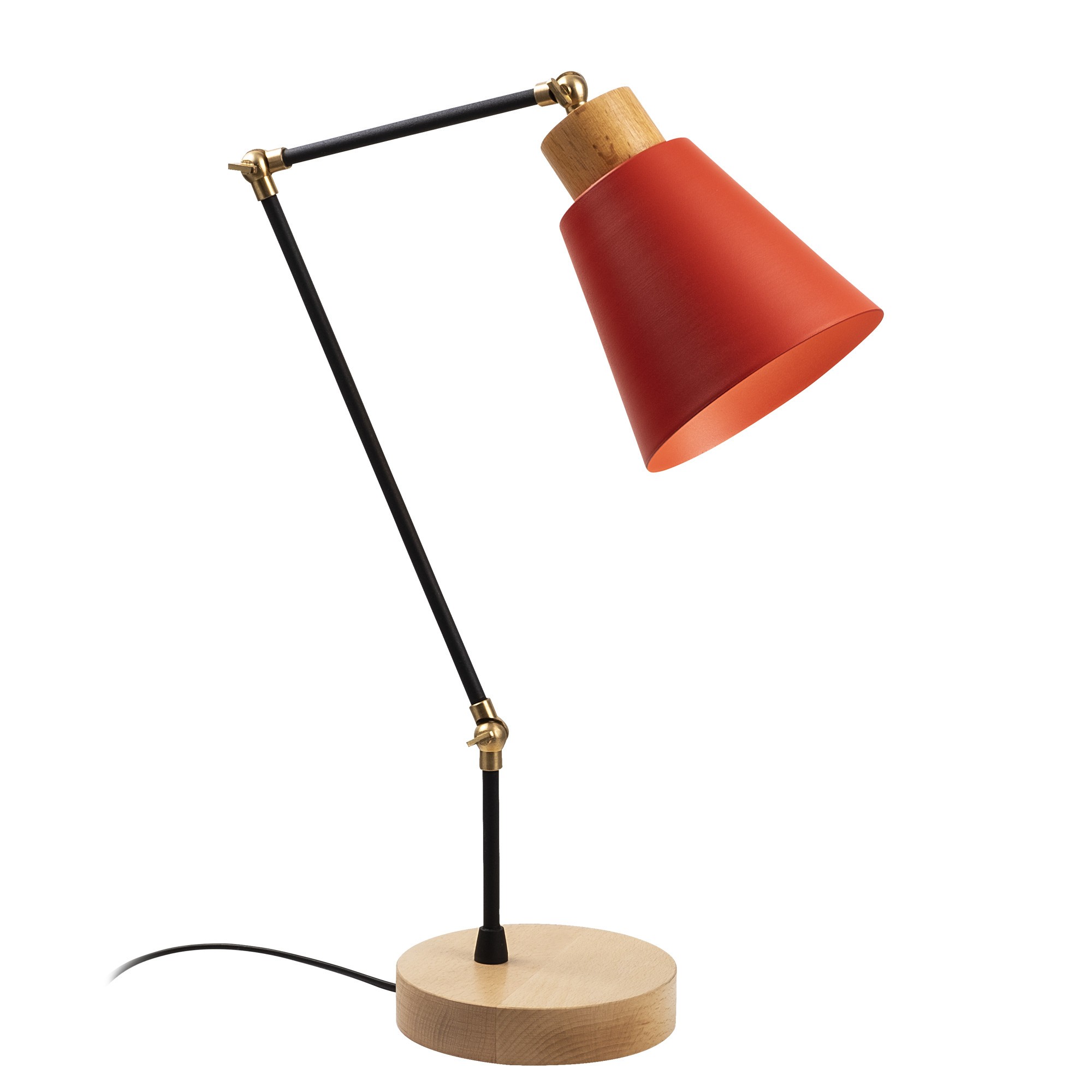 Manavgat Lampe de table | Corps en fer | Rouge - Image 2
