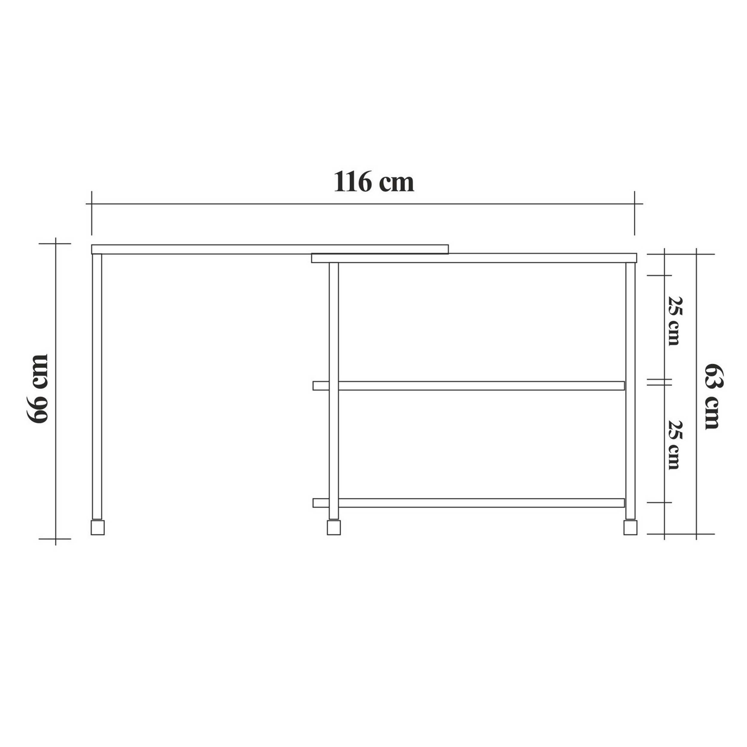 Melin Table d'appoint | 100 % MÉLAMINE | Pin Atlantique, noir - Image 3