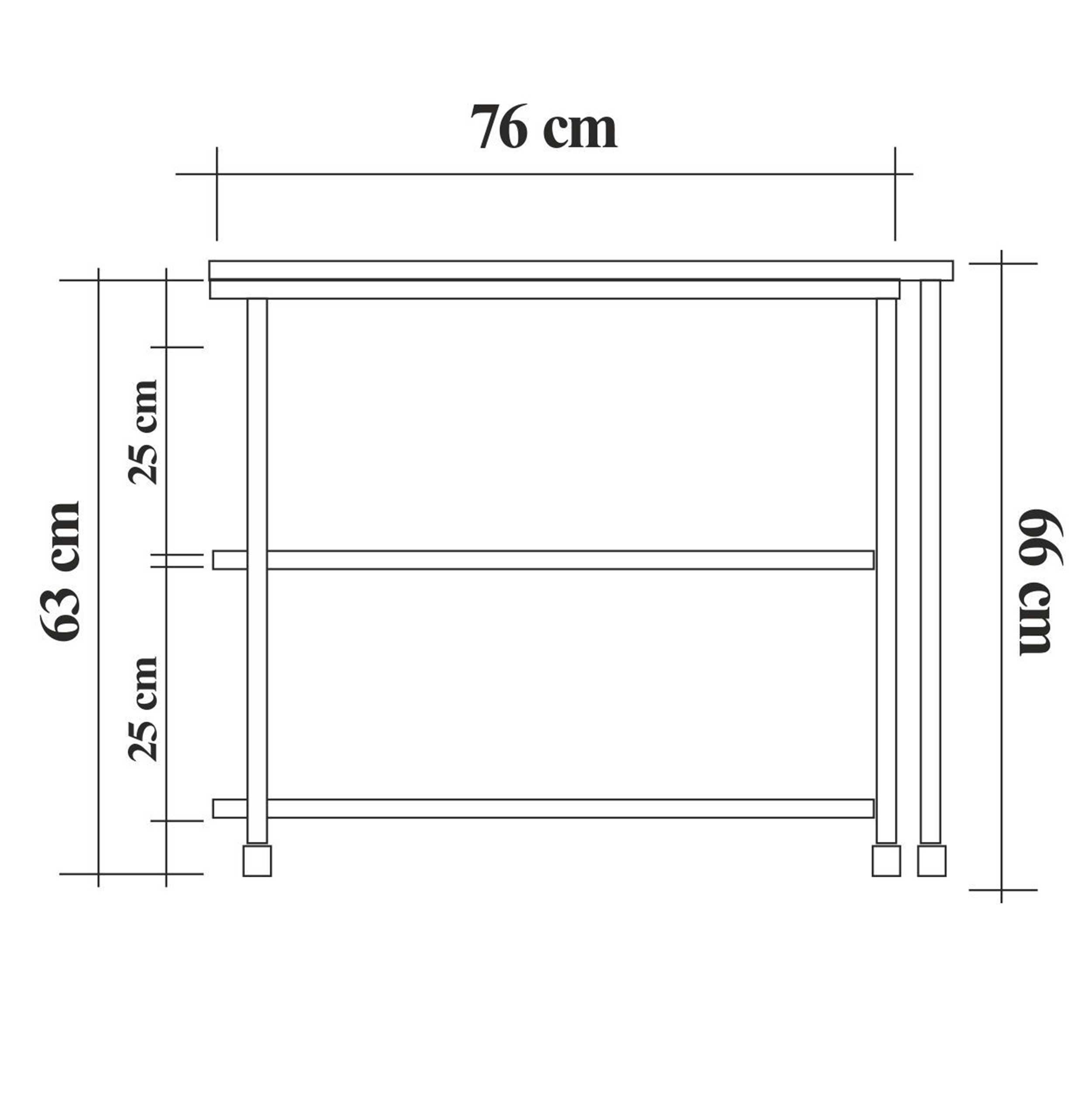 Melin Table d'appoint | 100 % MÉLAMINE | Pin Atlantique, noir - Image 4